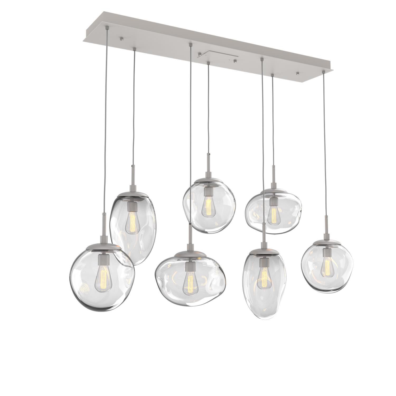 Levi Wilson Nebula 50 Inch 7 Light Linear Suspension Light by Hammerton Studio