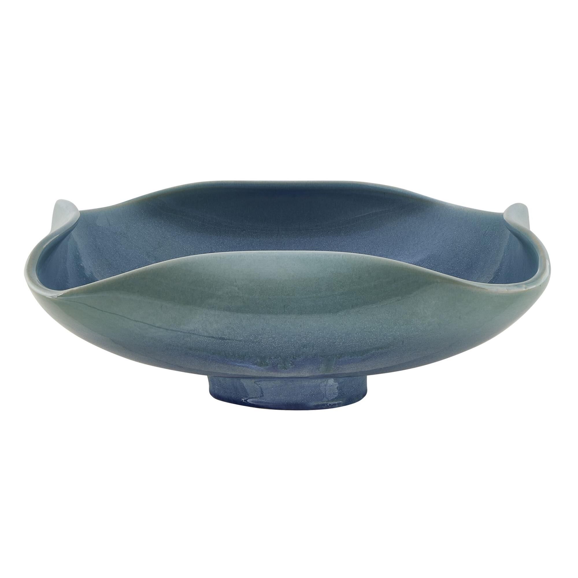 Grace Feyock Blue Lagoon 14 Inch Bowl by Uttermost