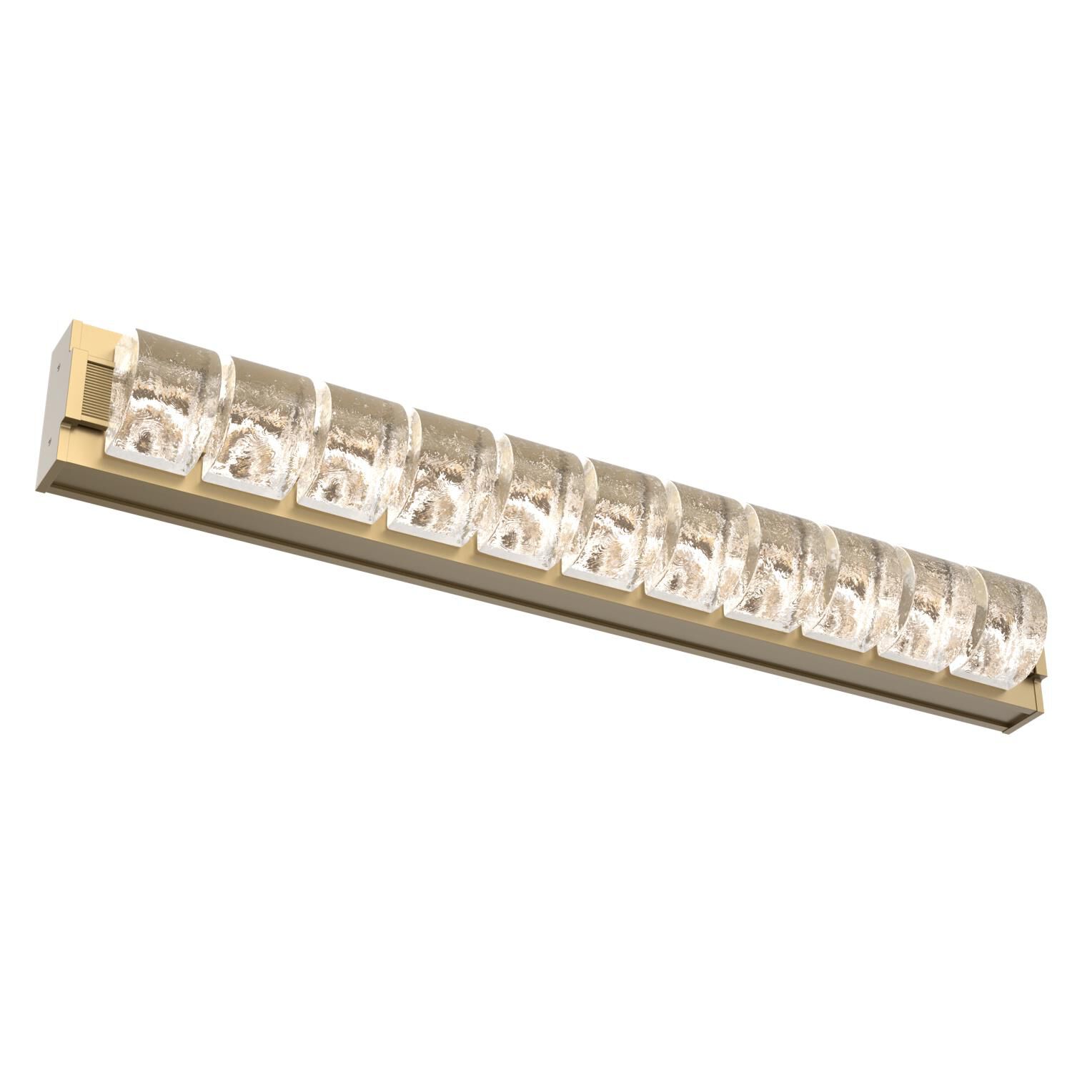 Shown in Gilded Brass finish and Clear Rounded glass and None accent