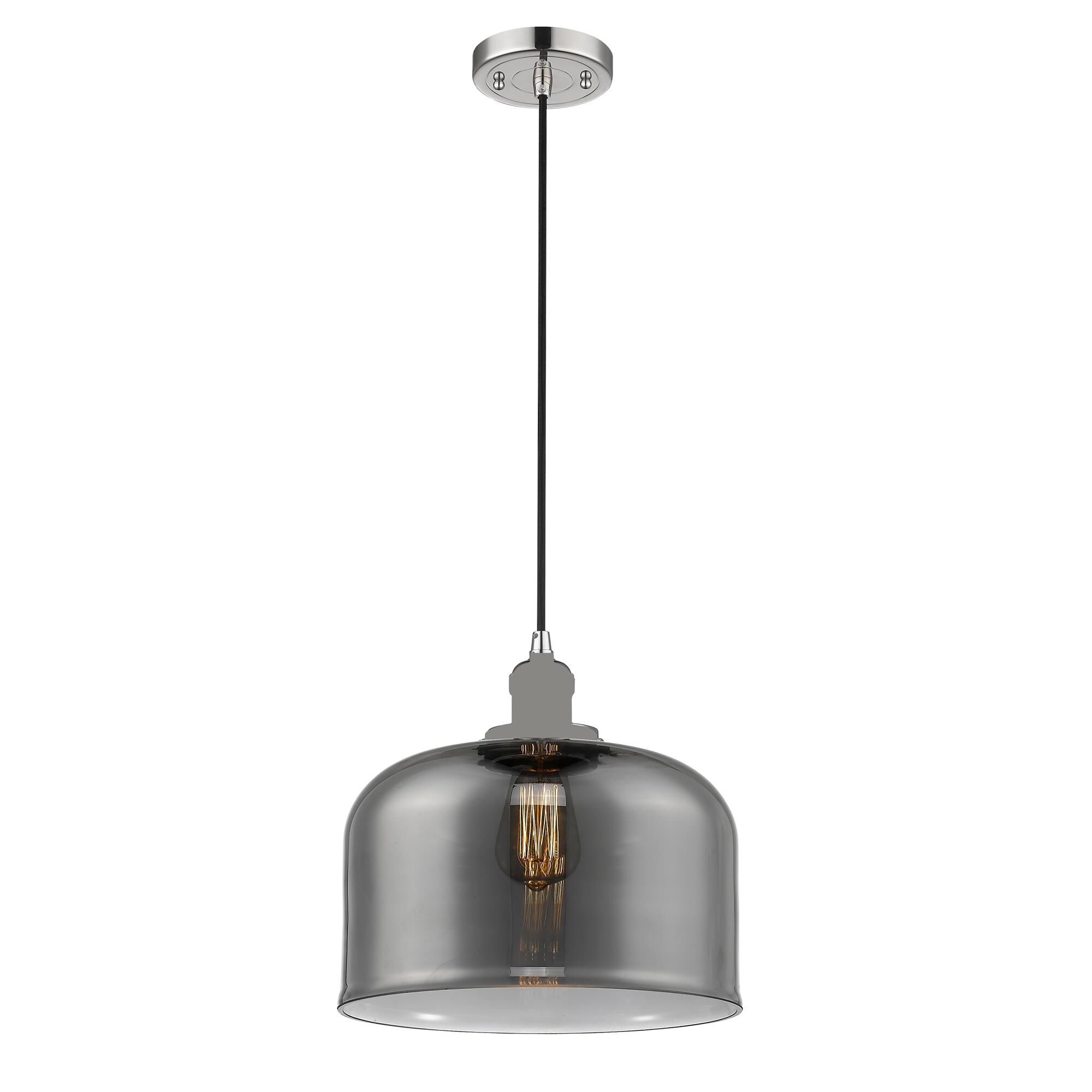 Shown in Polished Nickel finish and Plated Smoked glass