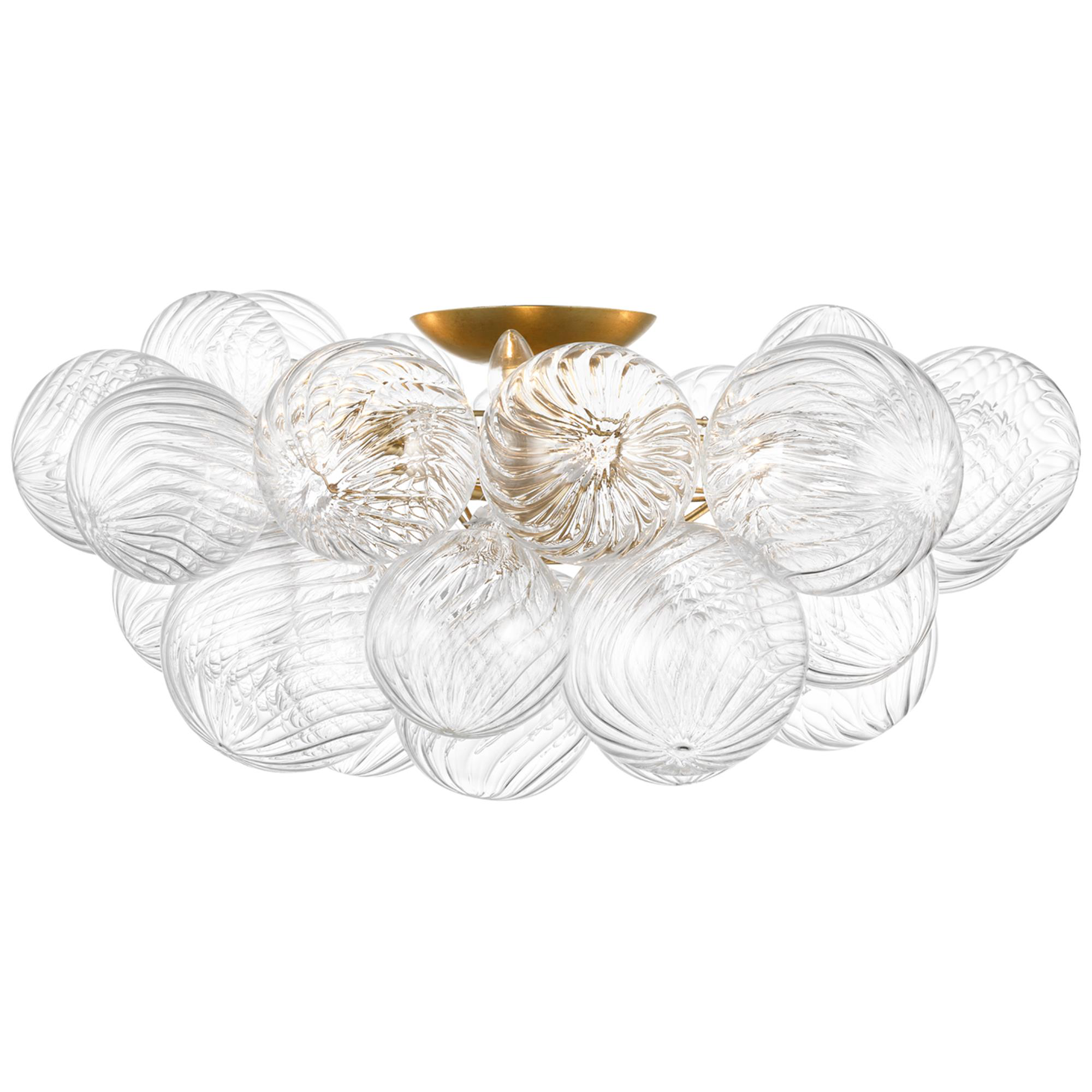Shown in Gild finish and Clear Swirled glass