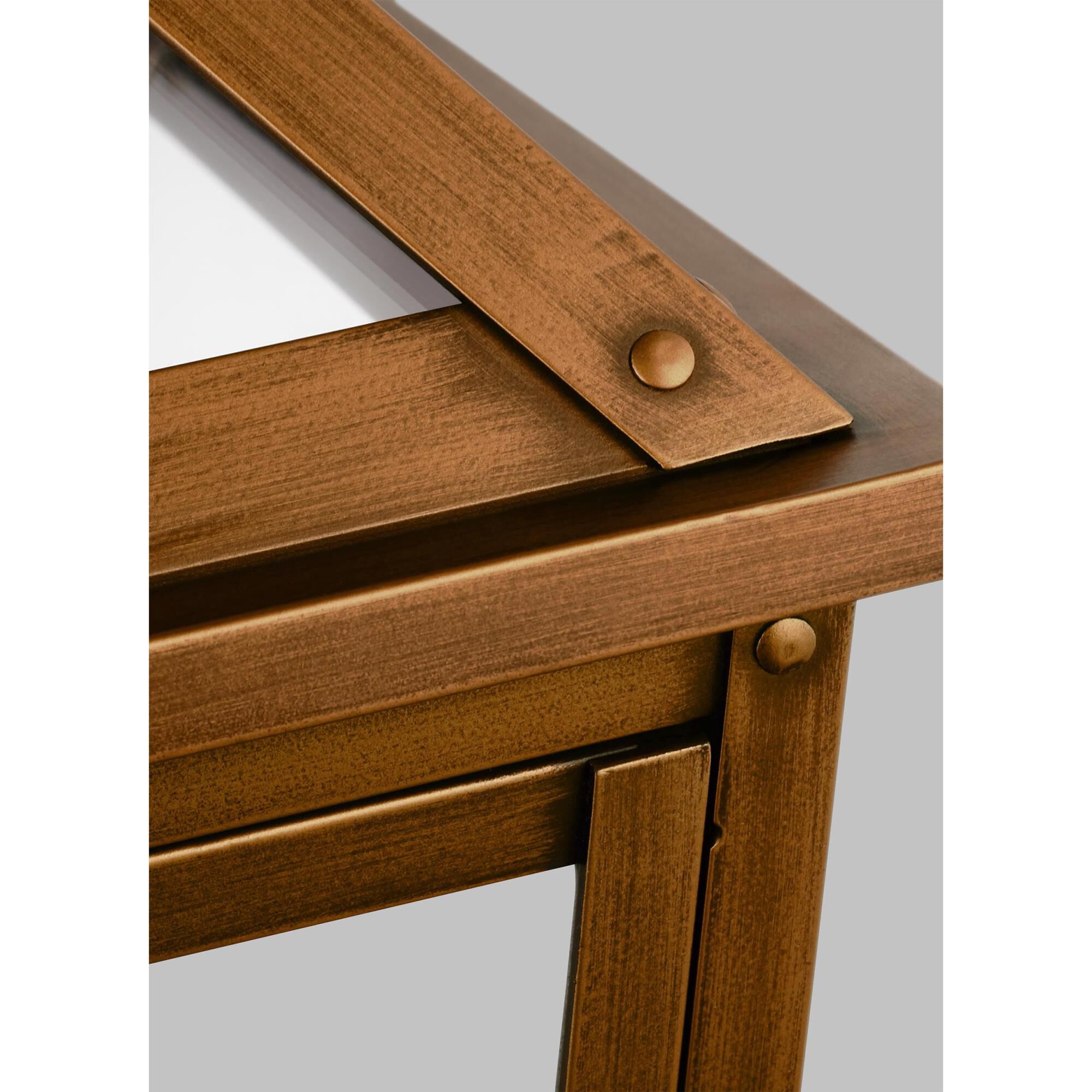 Shown in Natural Copper finish and Clear glass