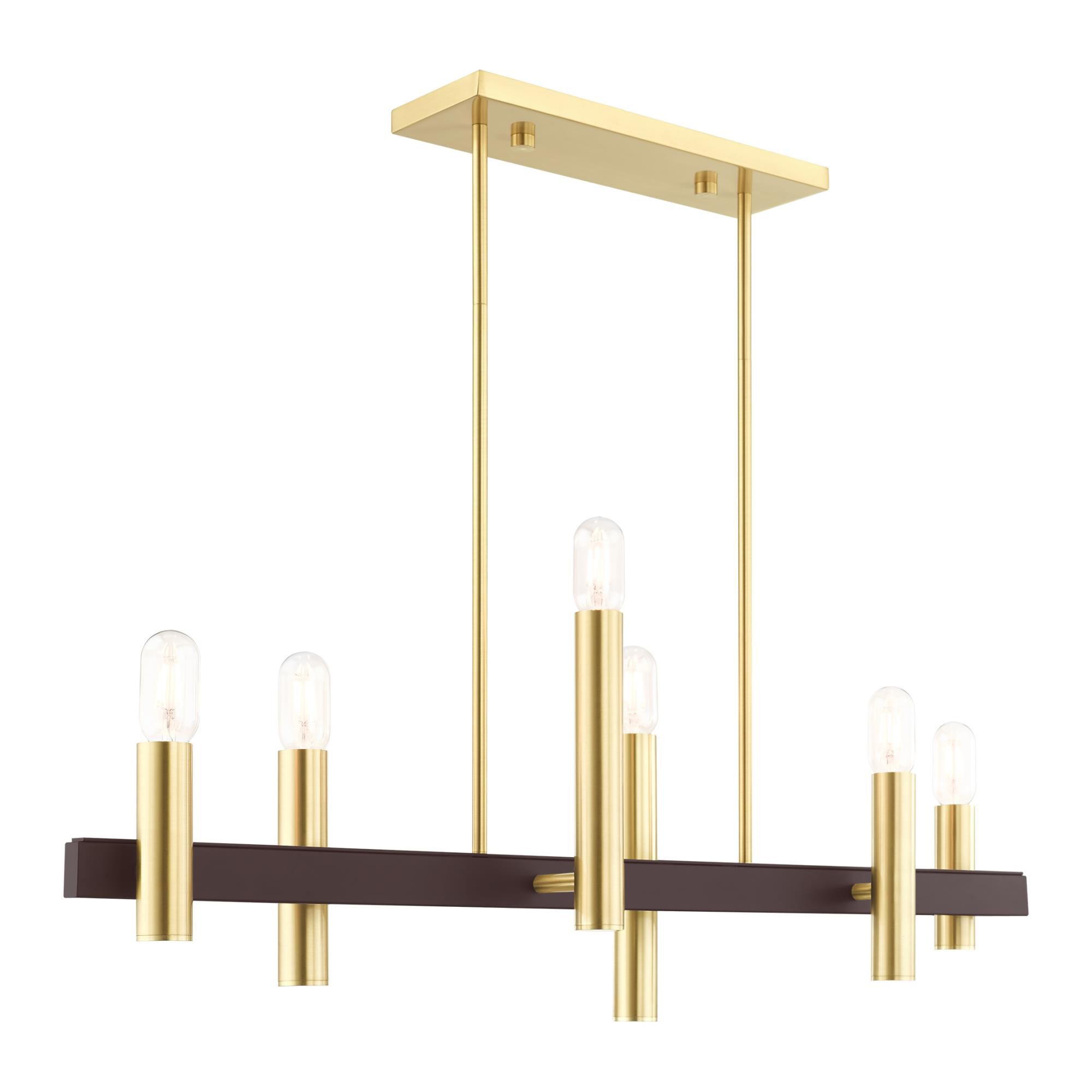Shown in Satin Brass With Bronze Accents finish