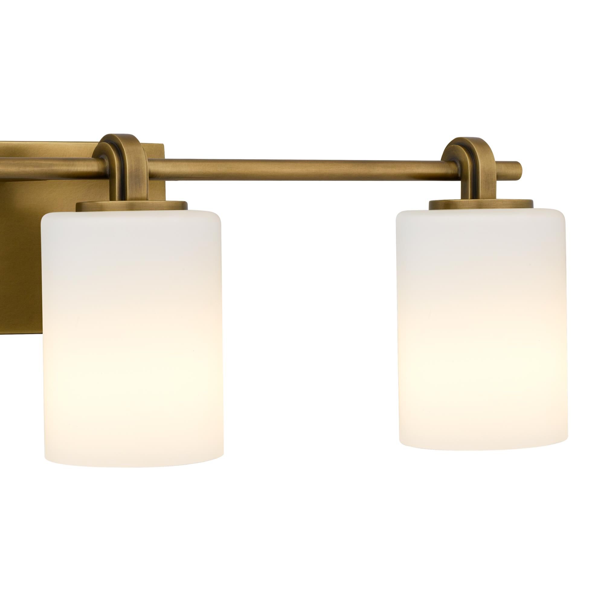 Shown in Weathered Brass finish and Opal Etched Glass shade