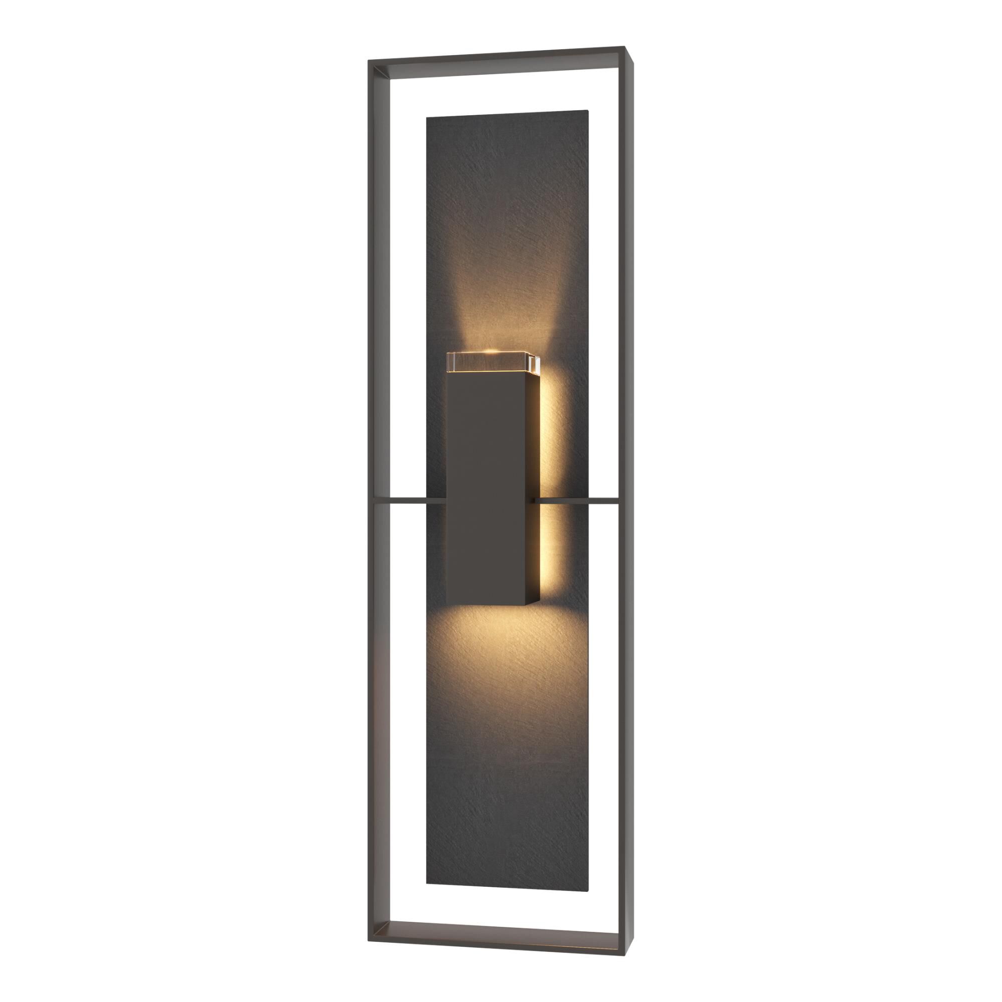 Shown in Oil Rubbed Bronze finish and Clear glass and Slate accent