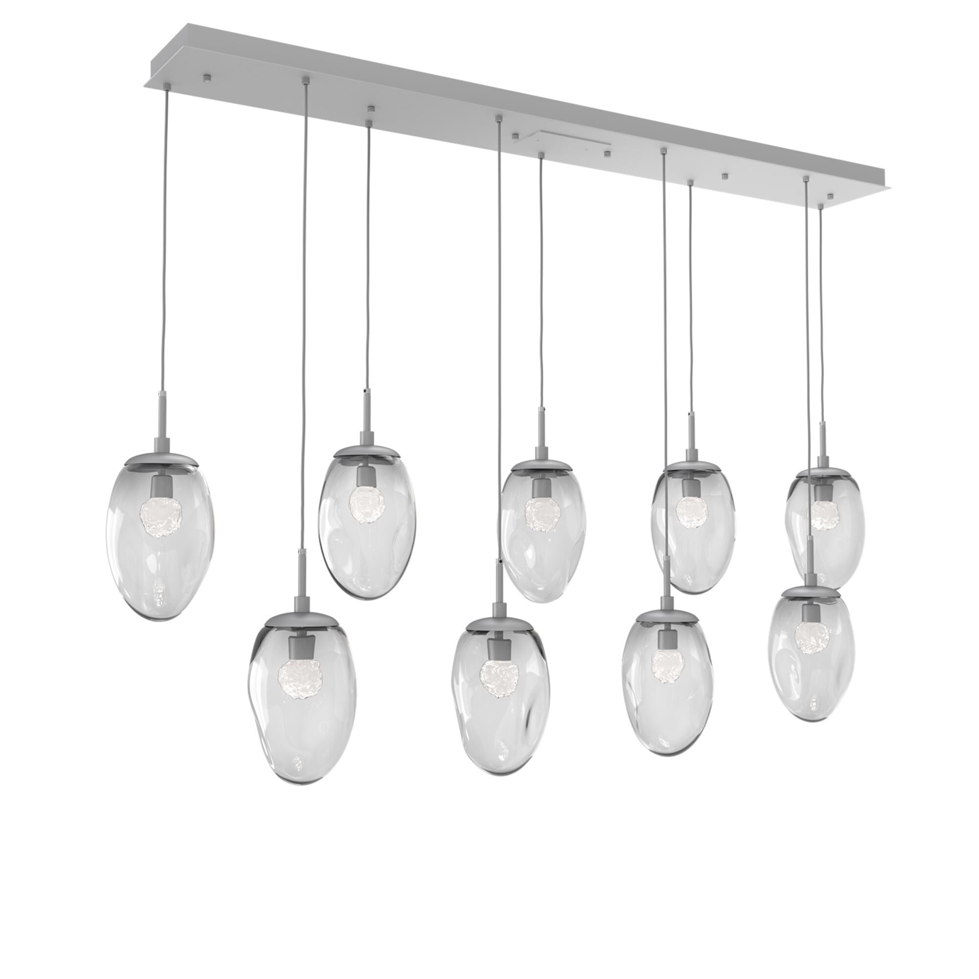 Shown in Classic Silver finish and Floret Inner And Clear Outer glass