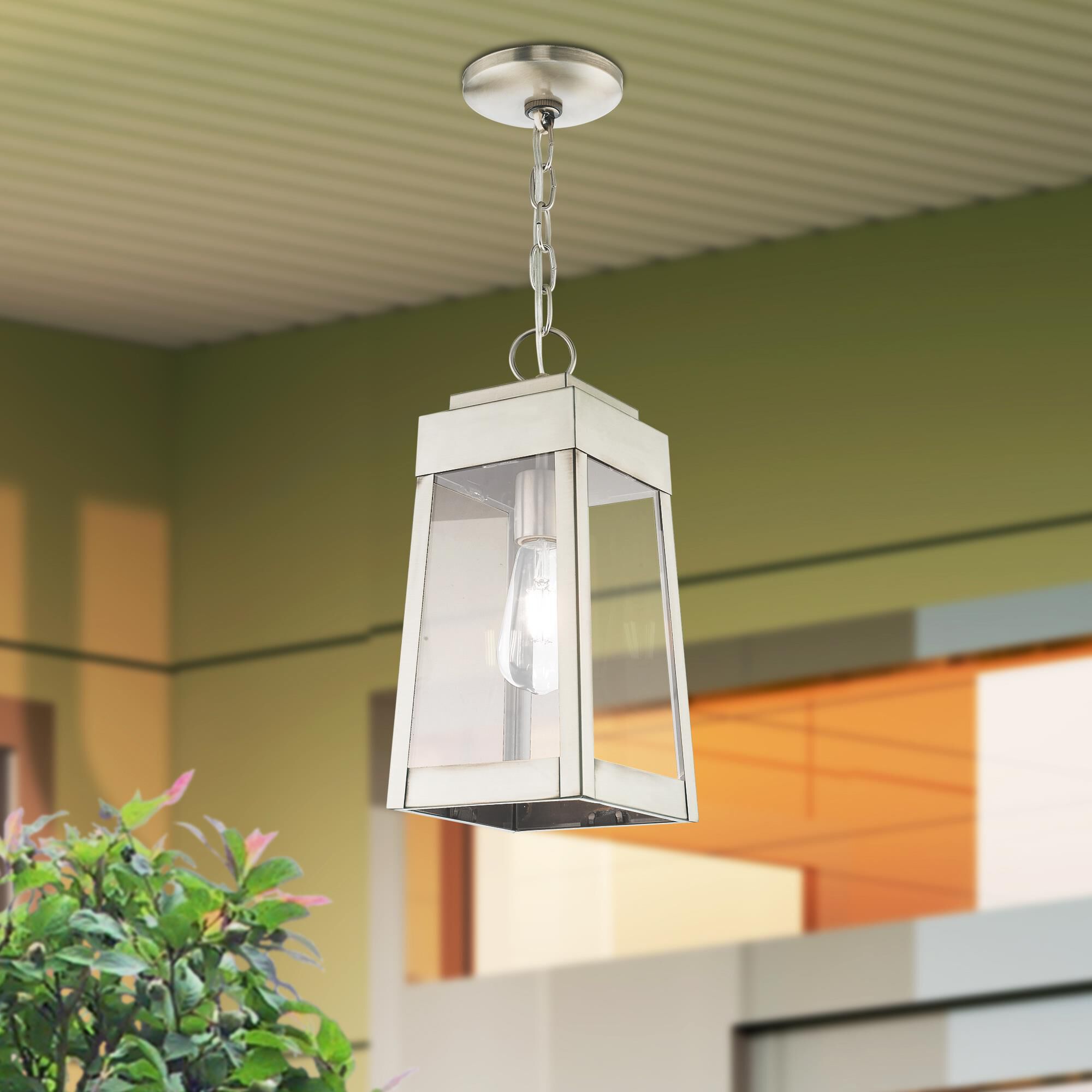 Oslo 14 Inch Tall 1 Light Outdoor Hanging Lantern by Livex Lighting