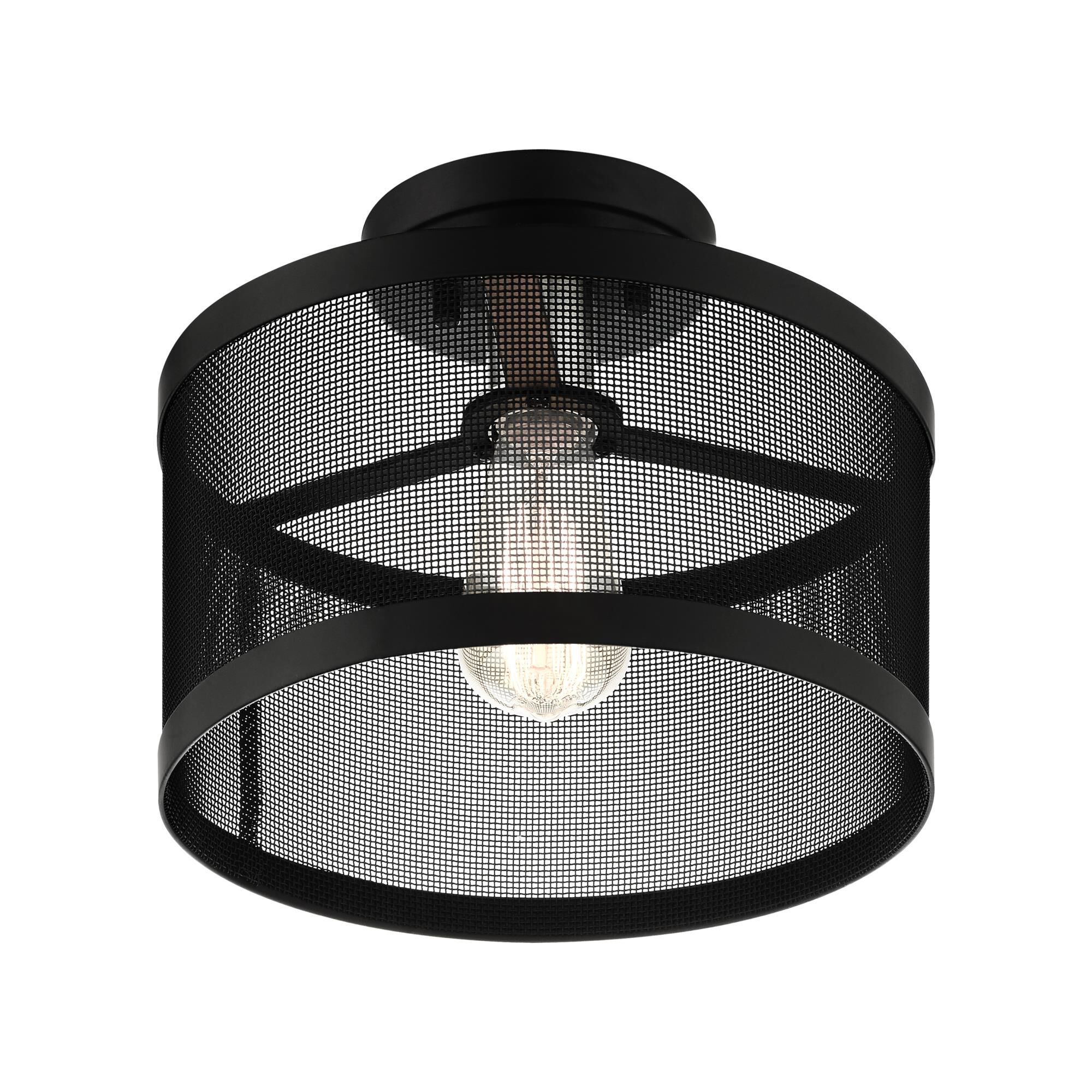 Industro 1 Light Semi Flush Mount by Livex Lighting