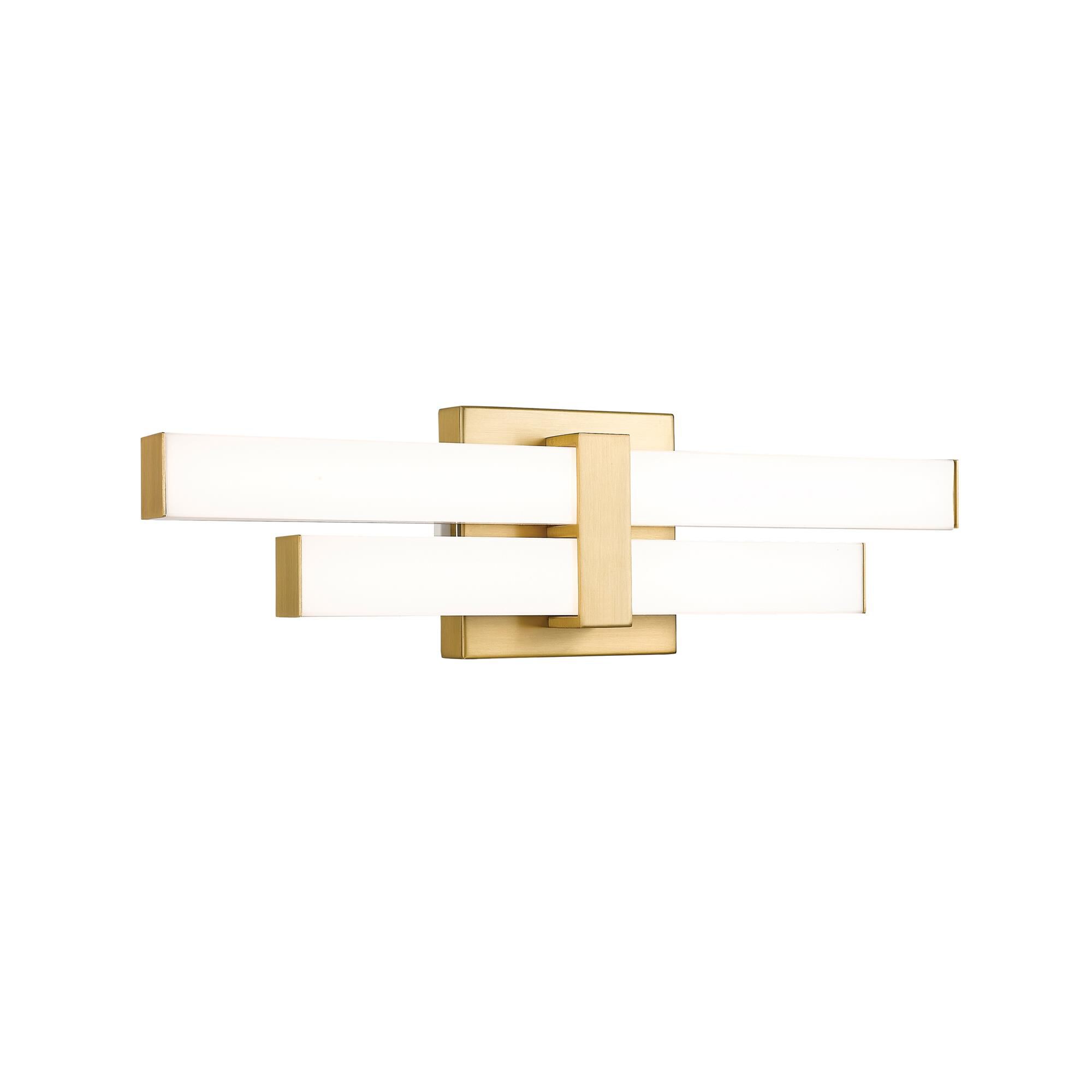 Shown in Modern Gold finish and Frosted glass and Frosted shade
