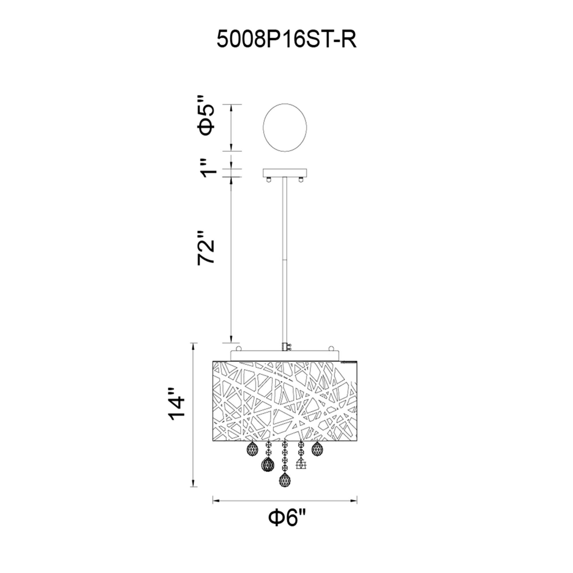Eternity 16 Inch 6 Light Mini Chandelier by CWI Lighting