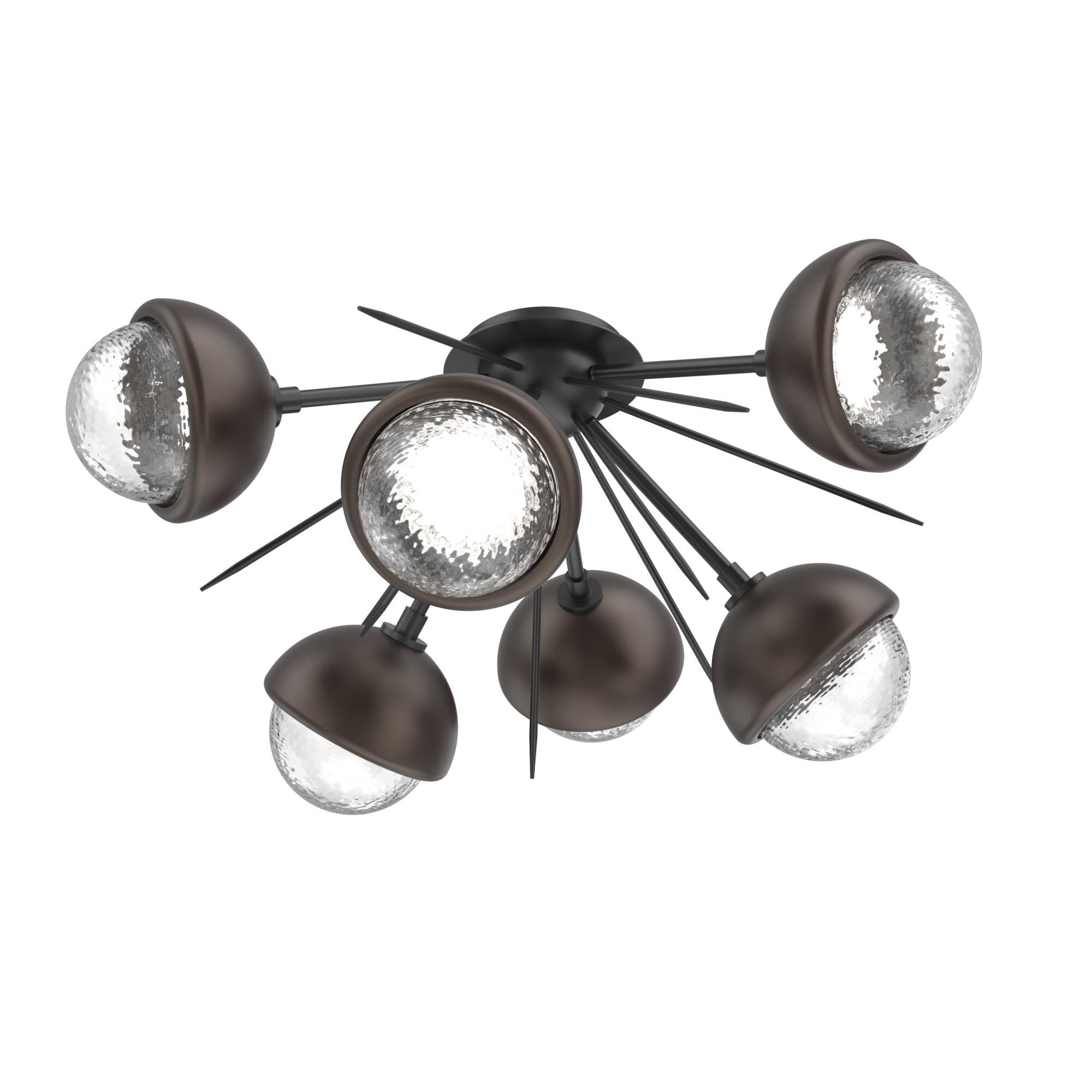 Levi Wilson Cabochon 28 Inch Semi Flush Mount by Hammerton Studio