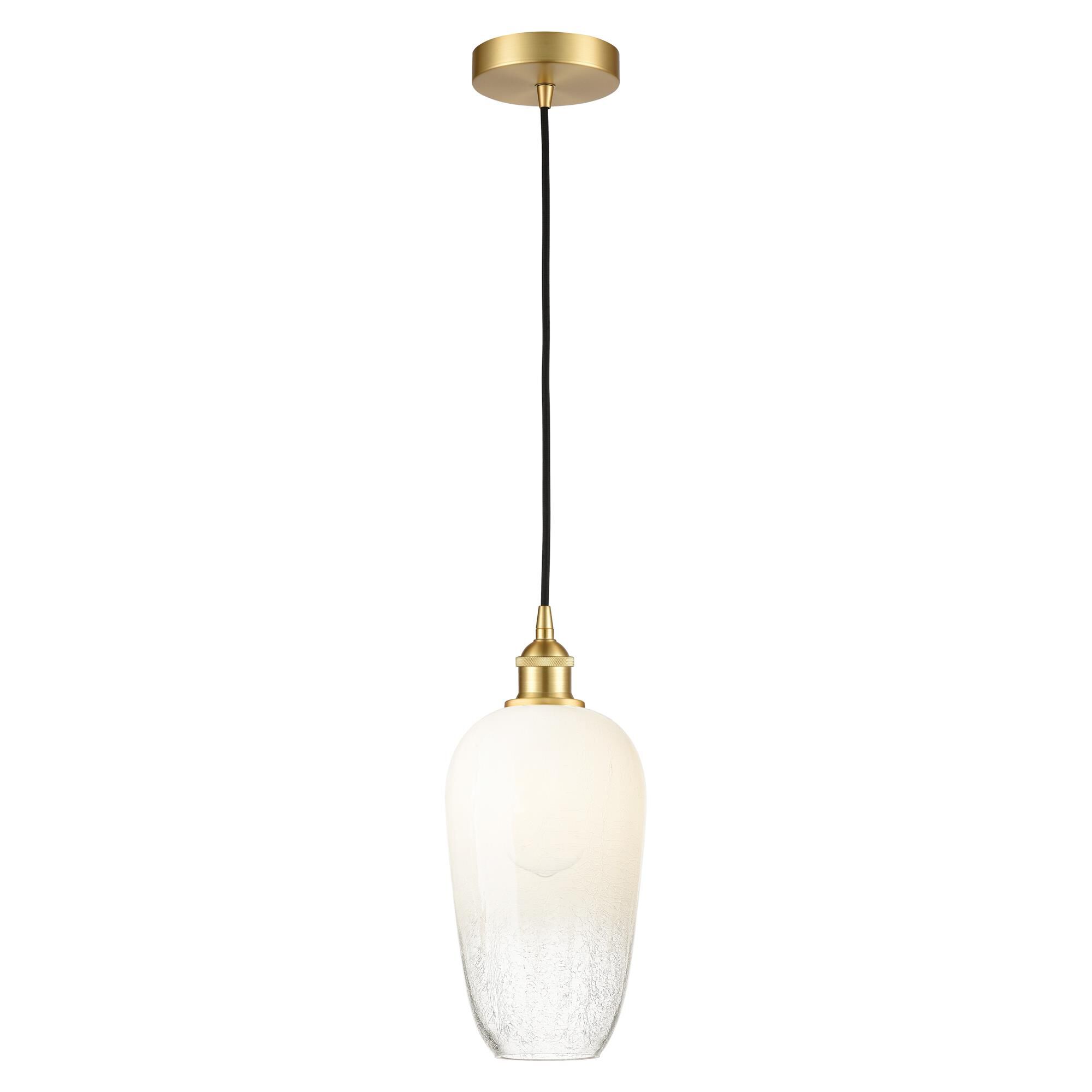 Shown in Satin Gold finish and Opal glass