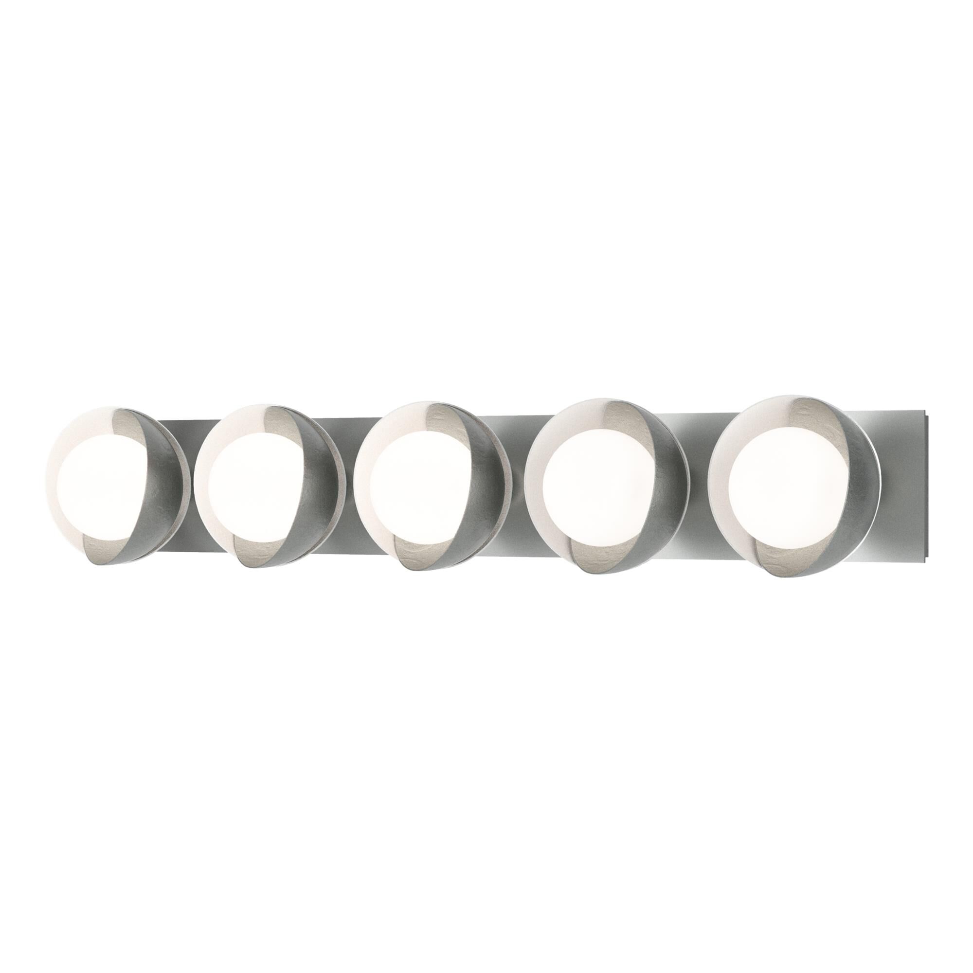 Shown in Vintage Platinum finish and Opal glass