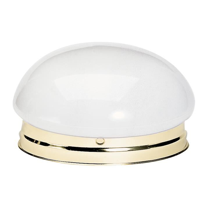 Shown in Polished Brass finish and Large White Mushroom glass