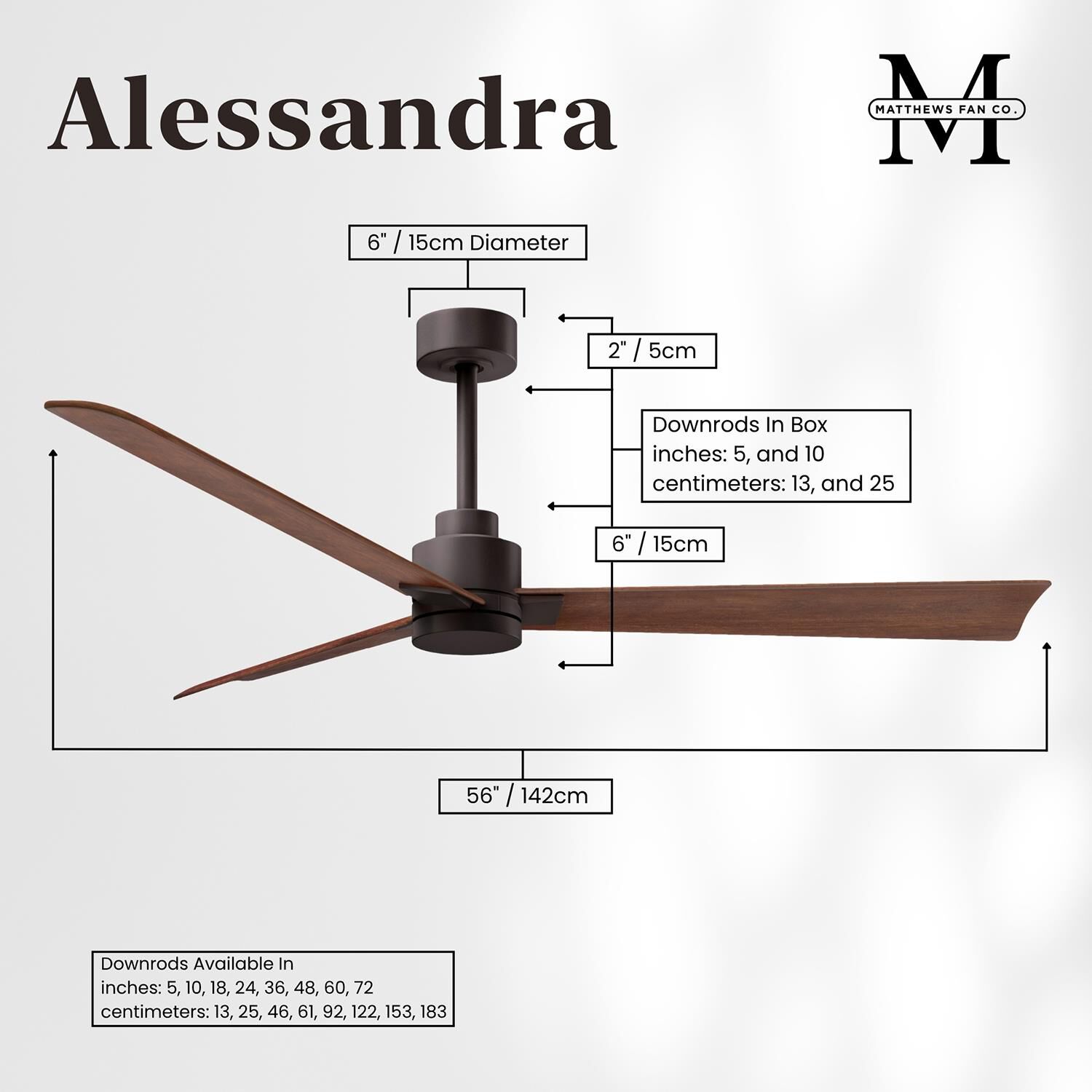 Alessandra 56 Inch Ceiling Fan by Matthews Fan Company
