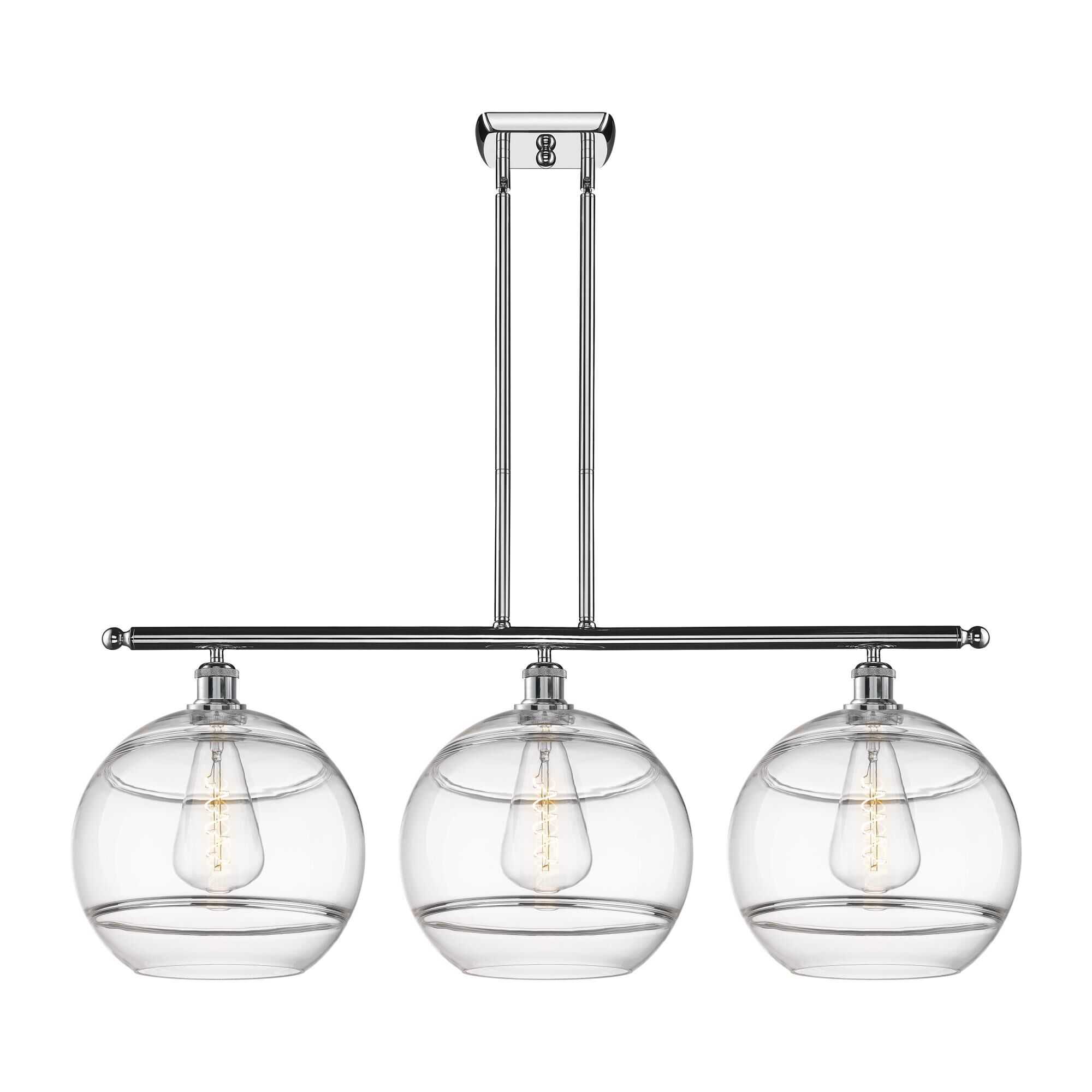 Shown in Polished Chrome finish and Clear glass