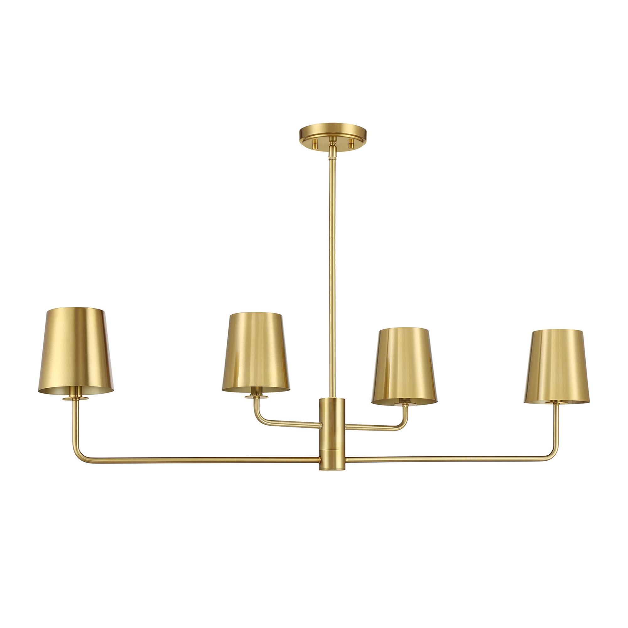 Shown in Natural Brass finish and Metal shade