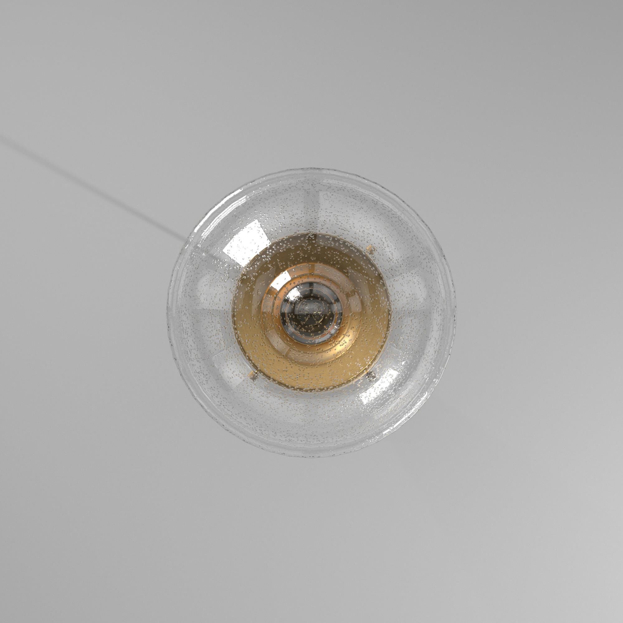 Shown in Brushed Brass finish and Clear glass