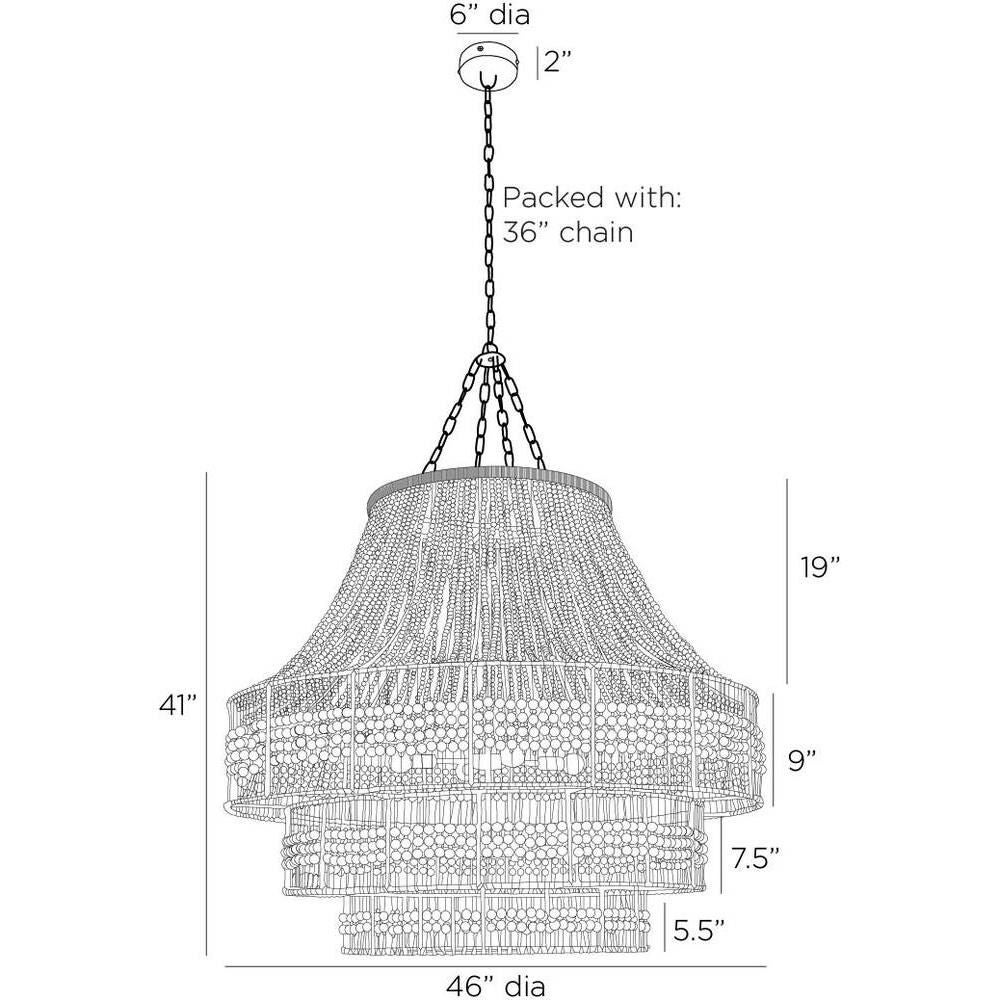 Tulane 46 Inch Chandelier by Arteriors Home