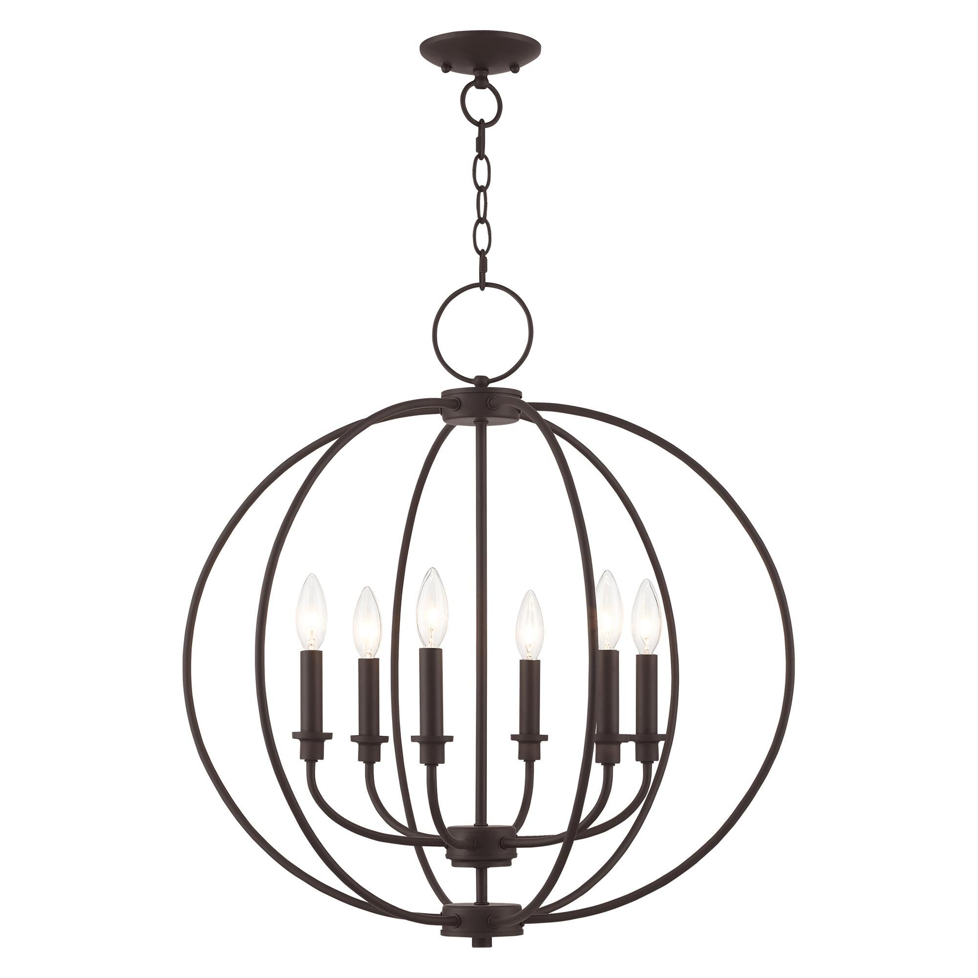 Milania 25 Inch 6 Light Chandelier by Livex Lighting