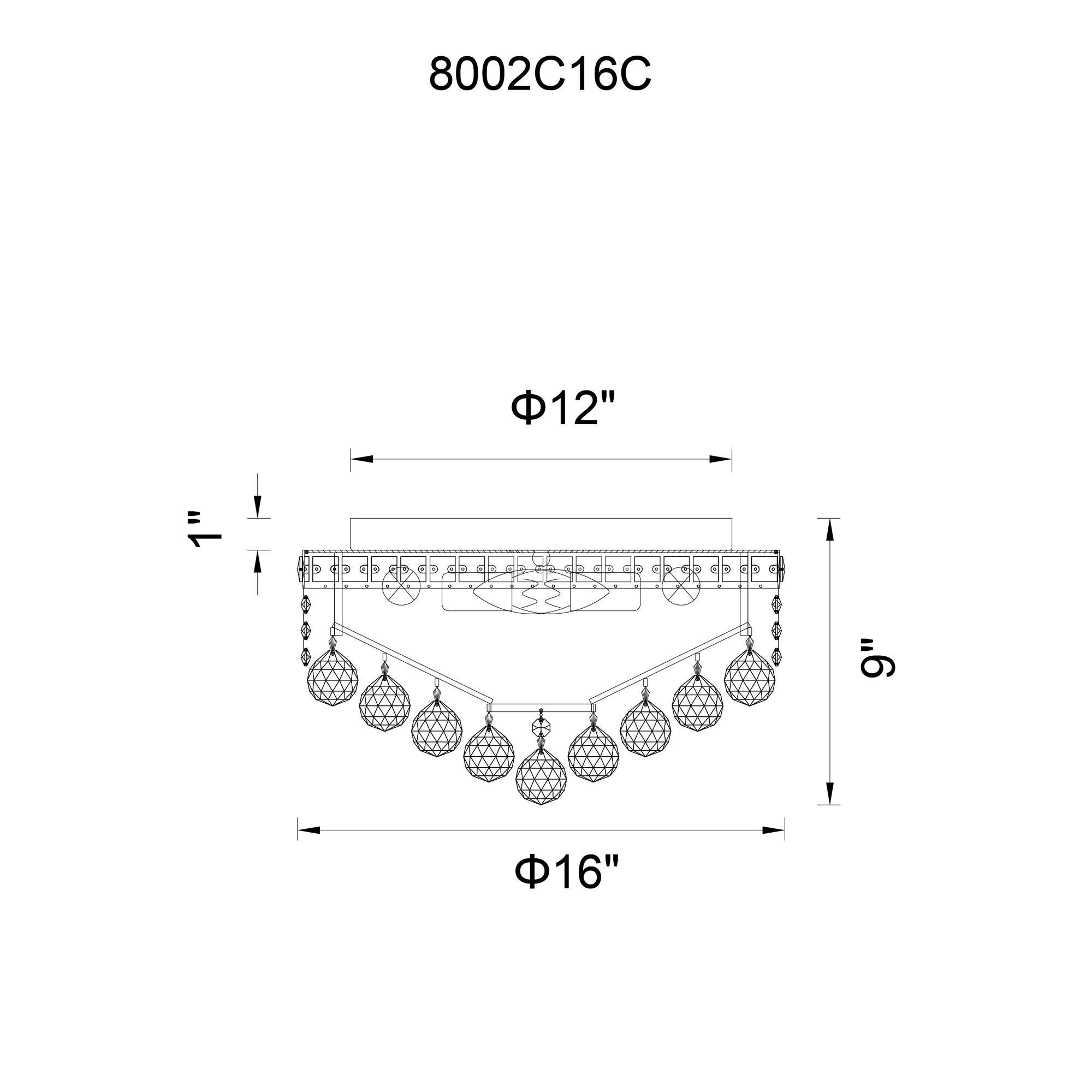 Luminous 16 Inch 5 Light Flush Mount by CWI Lighting
