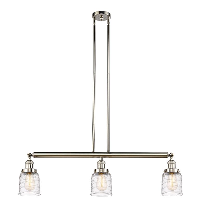 Bruno Marashlian Small Bell 36 Inch 3 Light Linear Suspension Light by Innovations Lighting