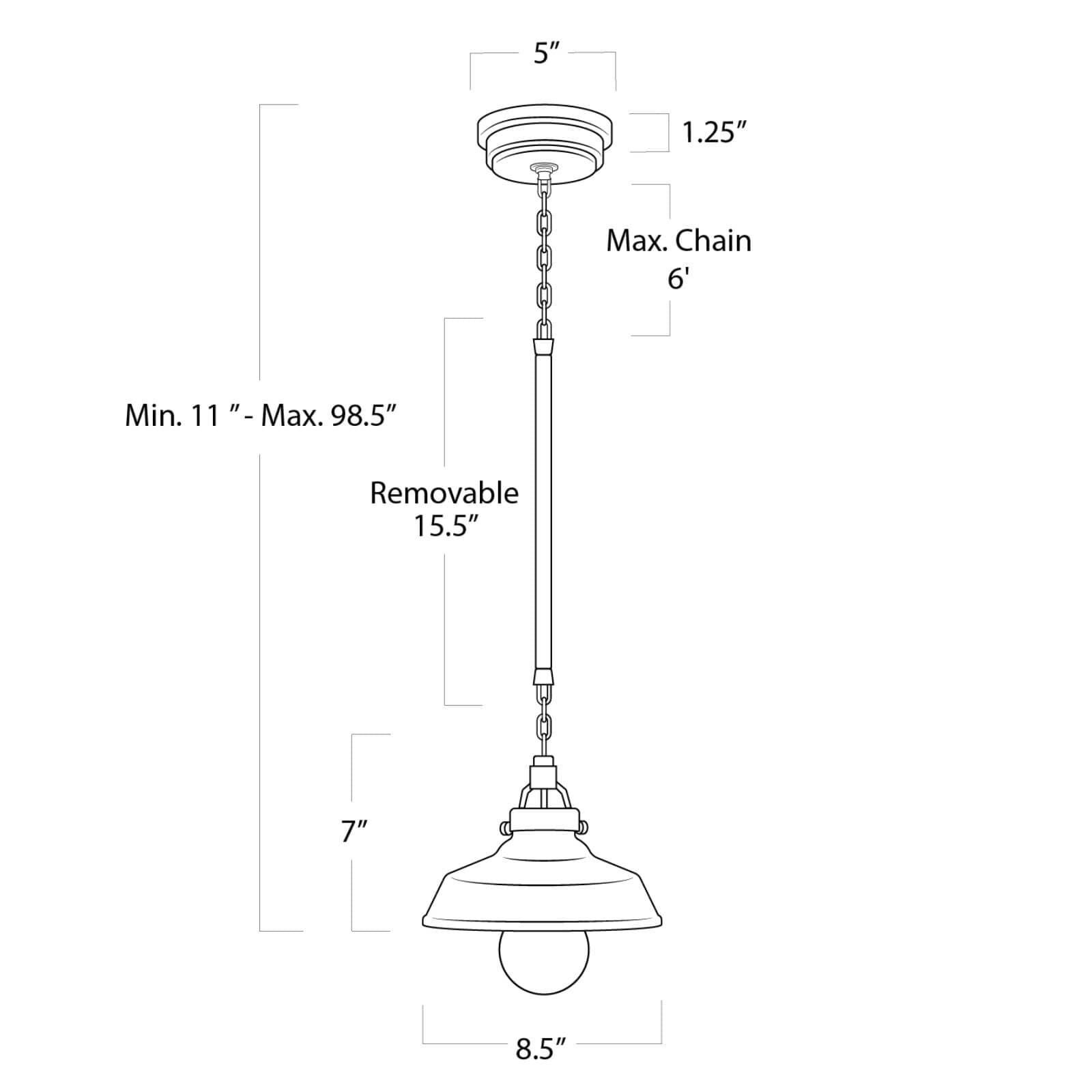 Maine 8 Inch Mini Pendant by Regina Andrew