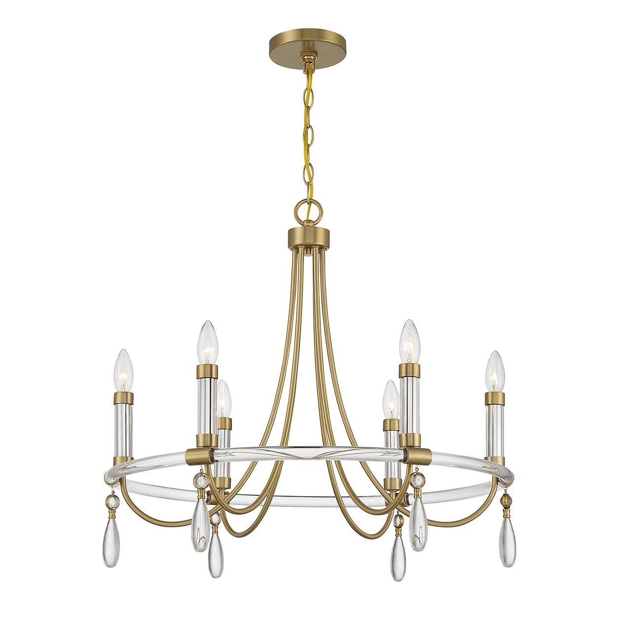 Mayfair 25 Inch 6 Light Chandelier by Savoy House