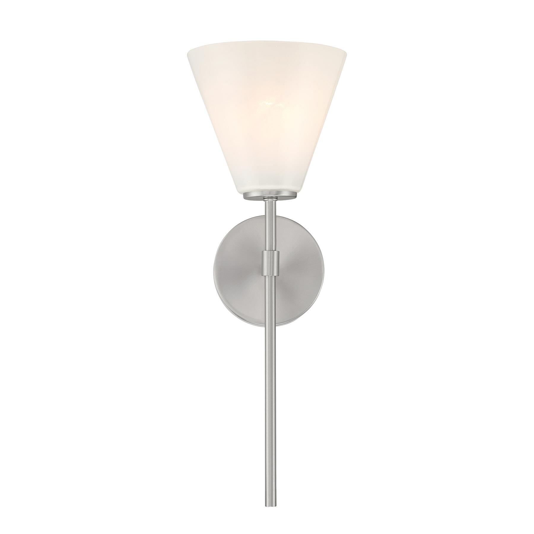 Shown in Satin Nickel finish and Strie shade