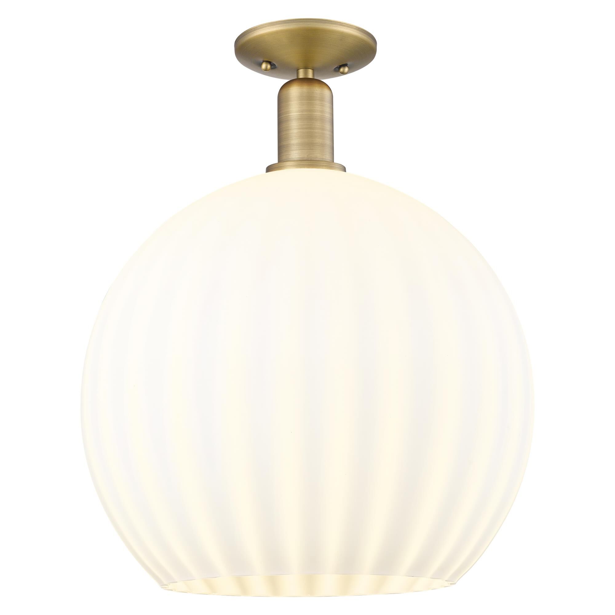 Bruno Marashlian White Venetian 14 Inch Semi Flush Mount by Innovations Lighting