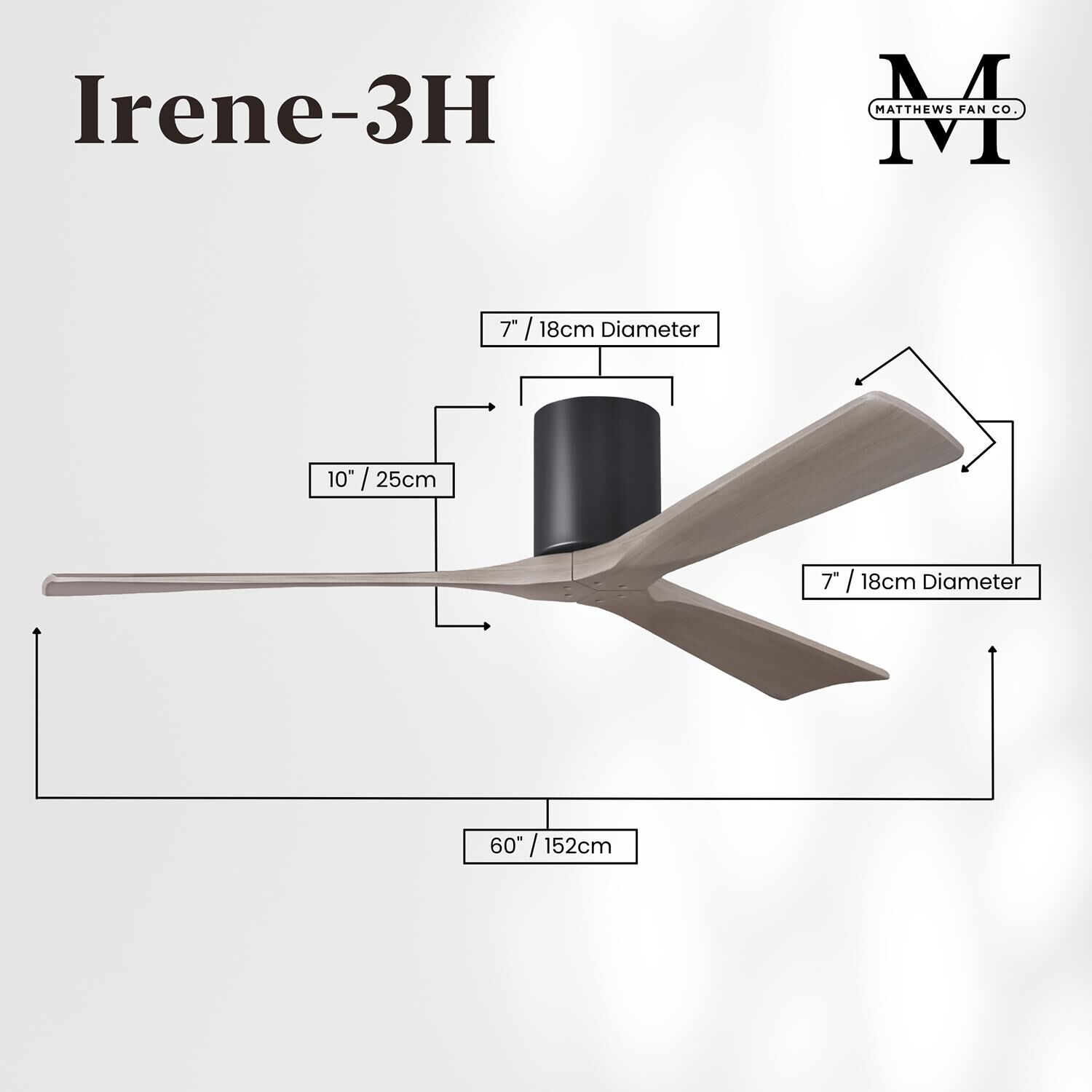 Irene 60 Inch Flush Mount Fan by Matthews Fan Company