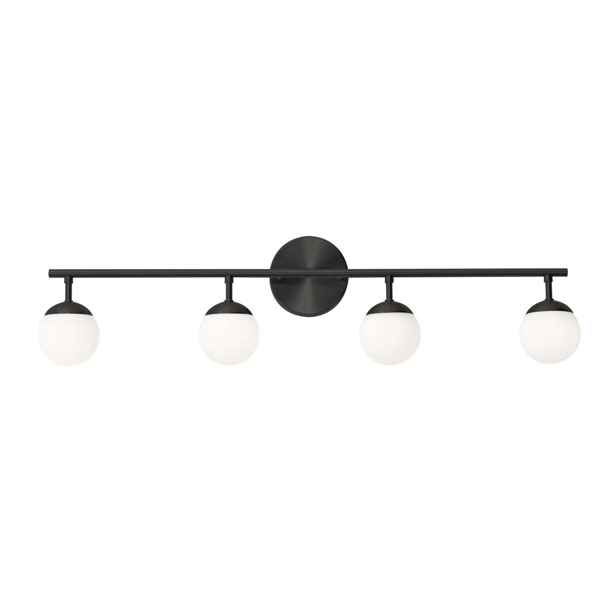 Shown in Black finish and White glass