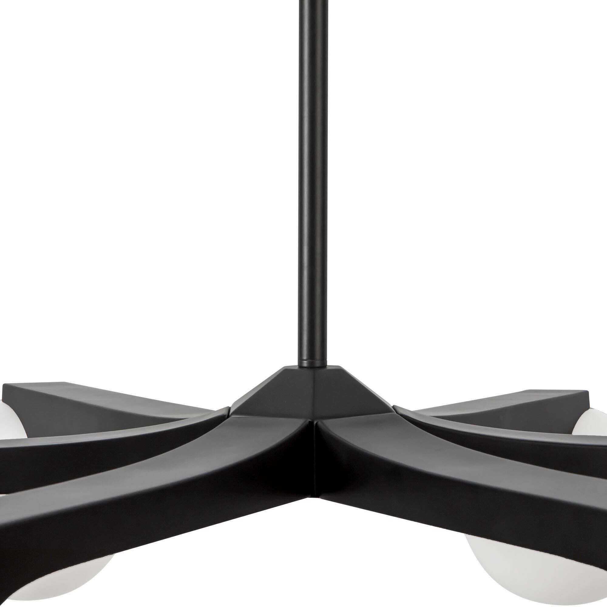 Shown in Black finish and Matte Opal glass