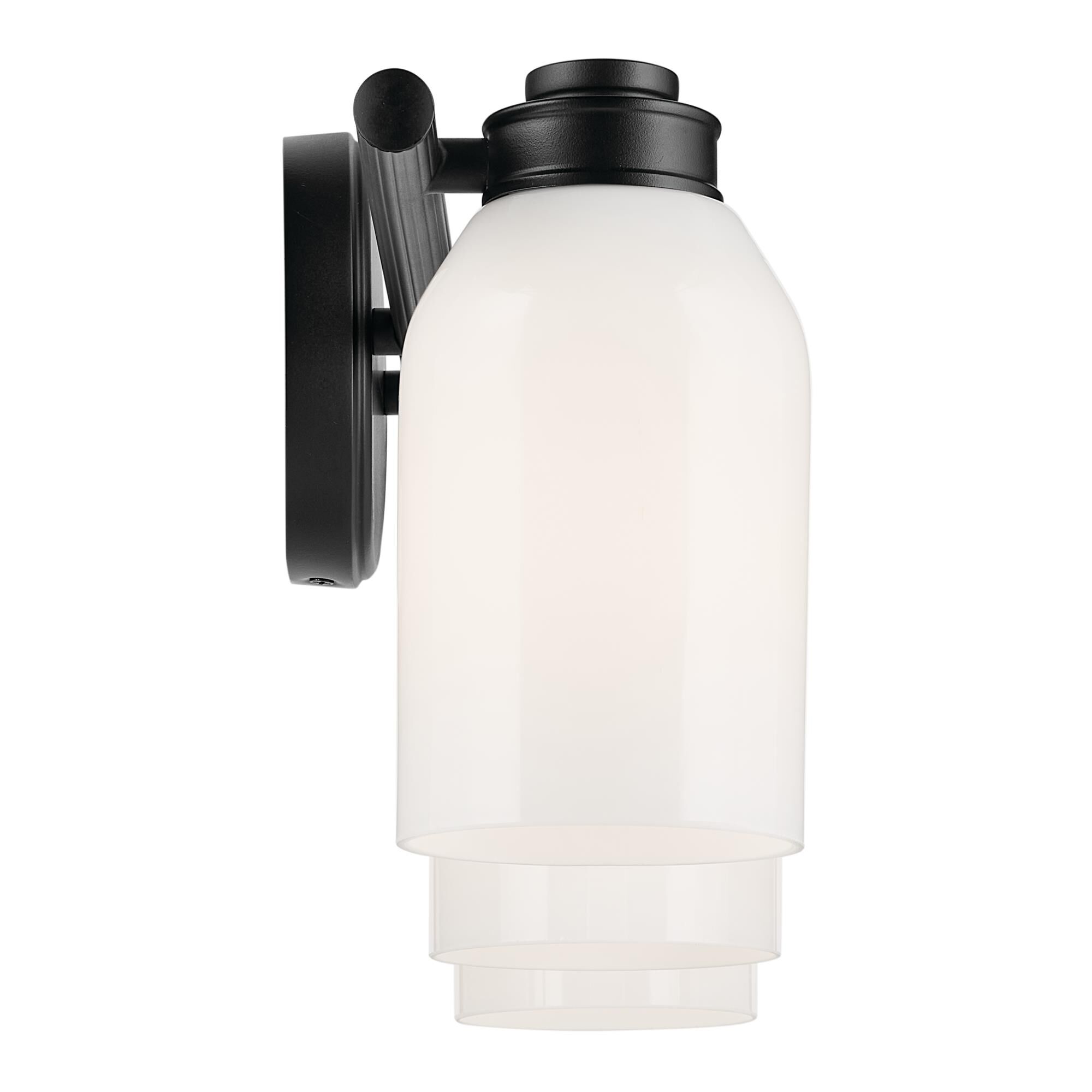 Shown in Black finish and Opal glass
