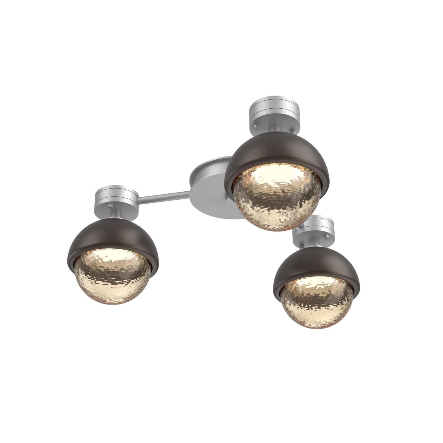 Shown in Classic Silver finish and Amber glass and Flat Bronze accent