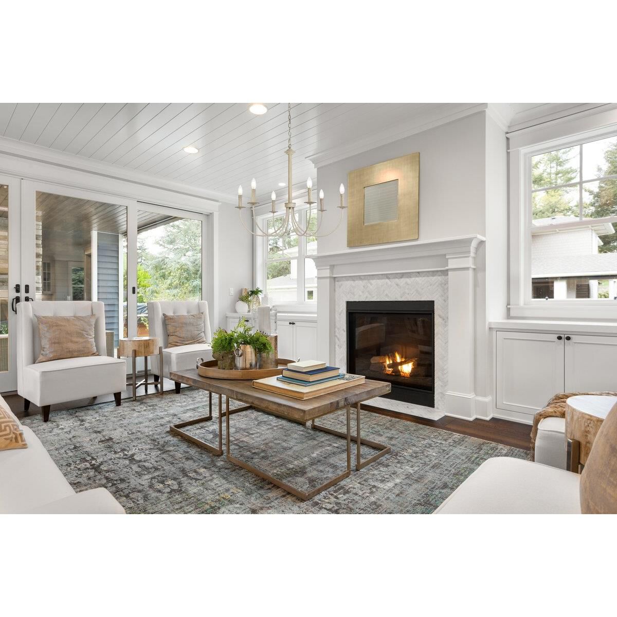 Brielle 32 Inch 6 Light Chandelier by Elegant Lighting