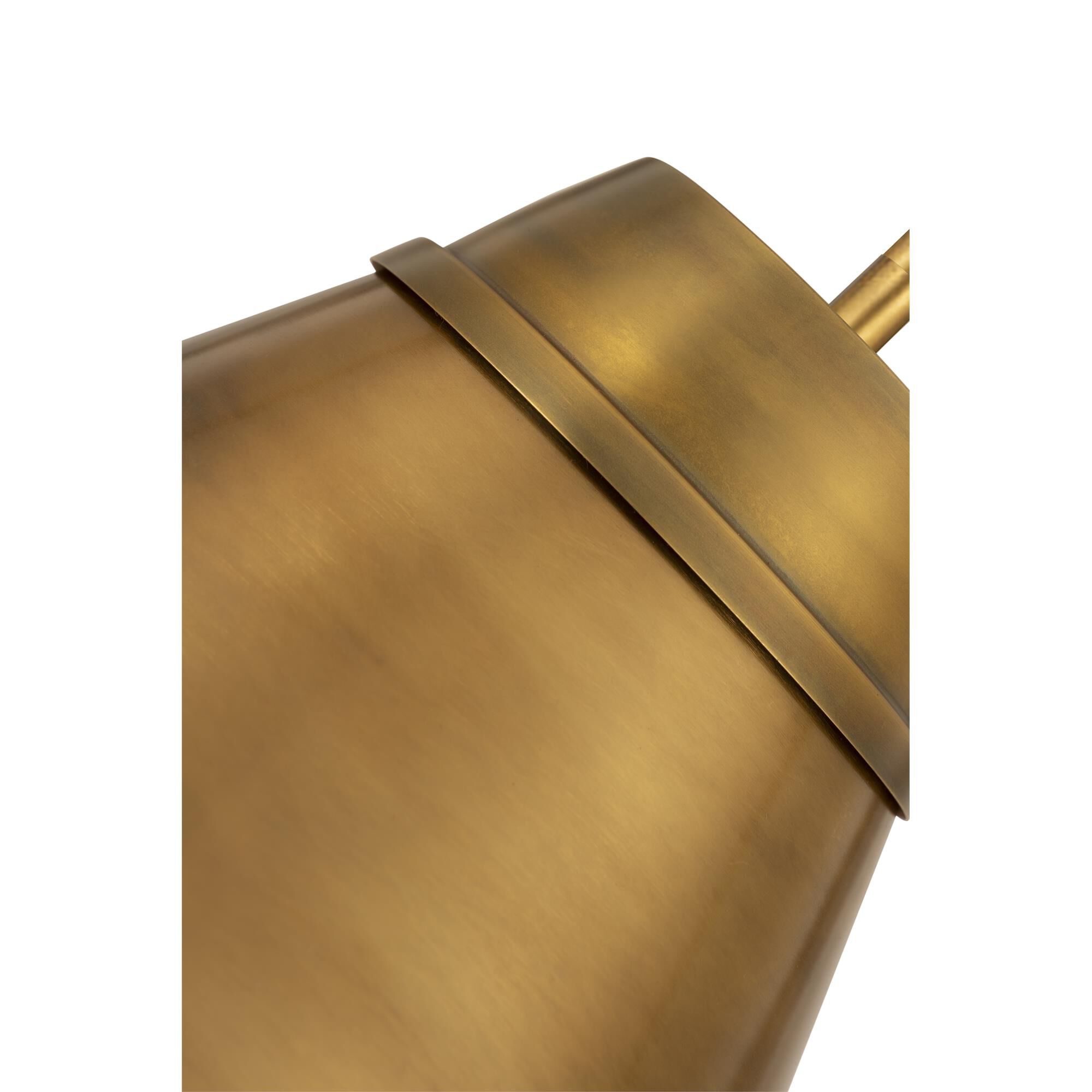 Shown in Rubbed Brass finish and Iron glass and Iron shade