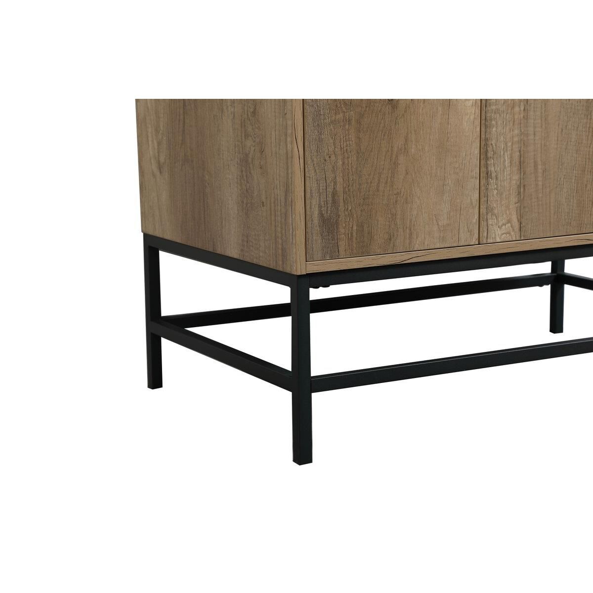 Shown in Natural Oak finish and With Backsplash accent