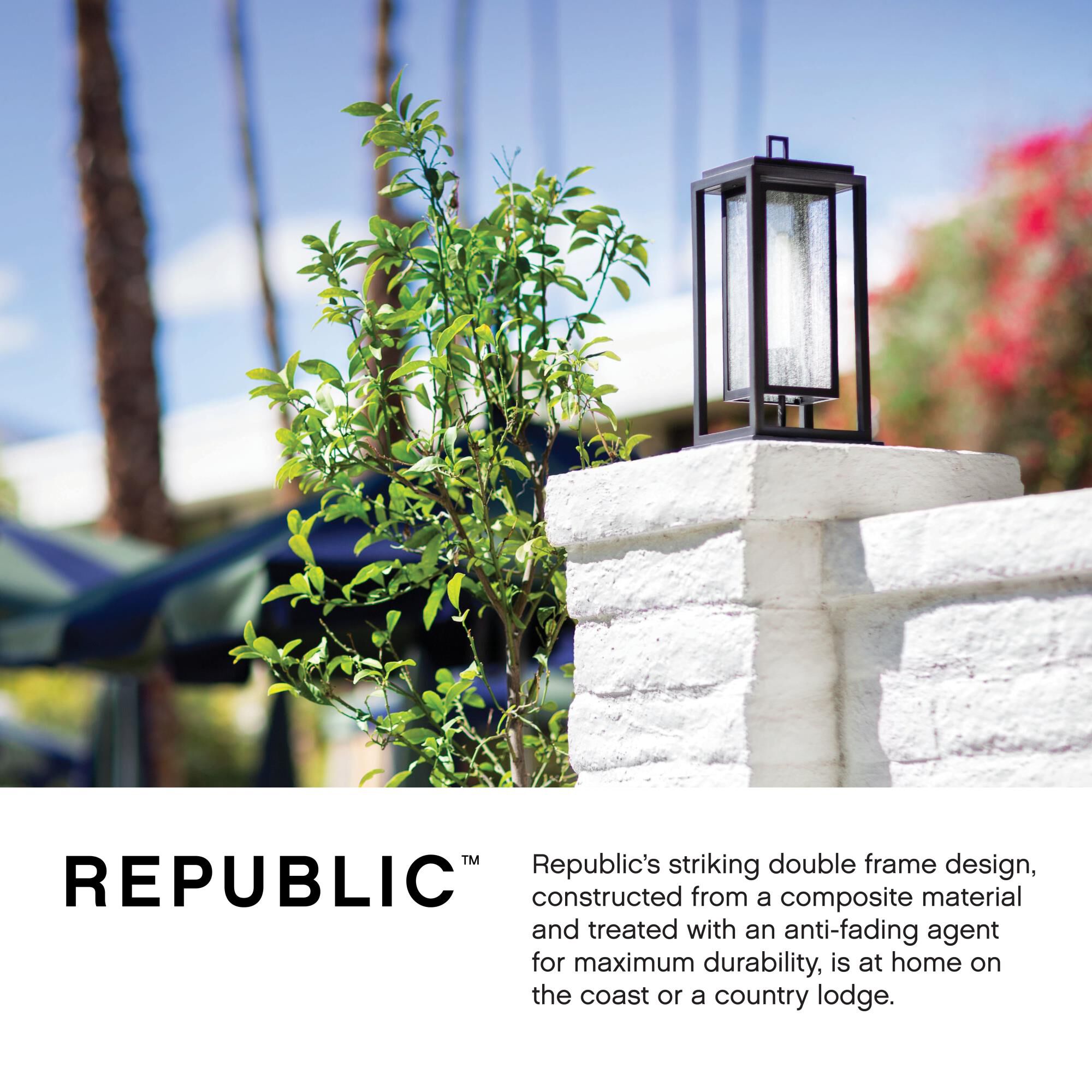 Republic 16 Inch Tall Outdoor Pier Lamp by Hinkley Lighting