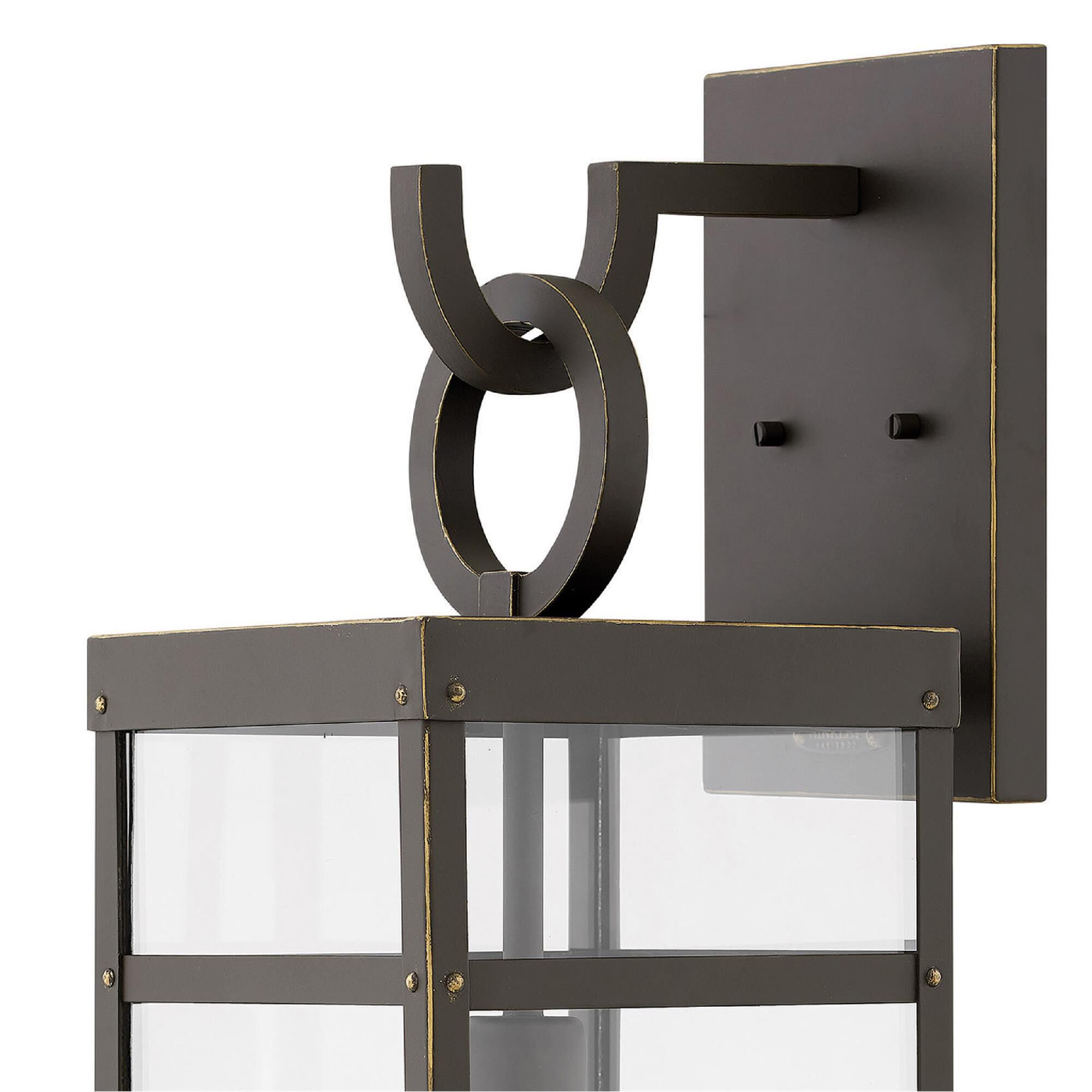 Shown in Oil Rubbed Bronze finish and Clear glass