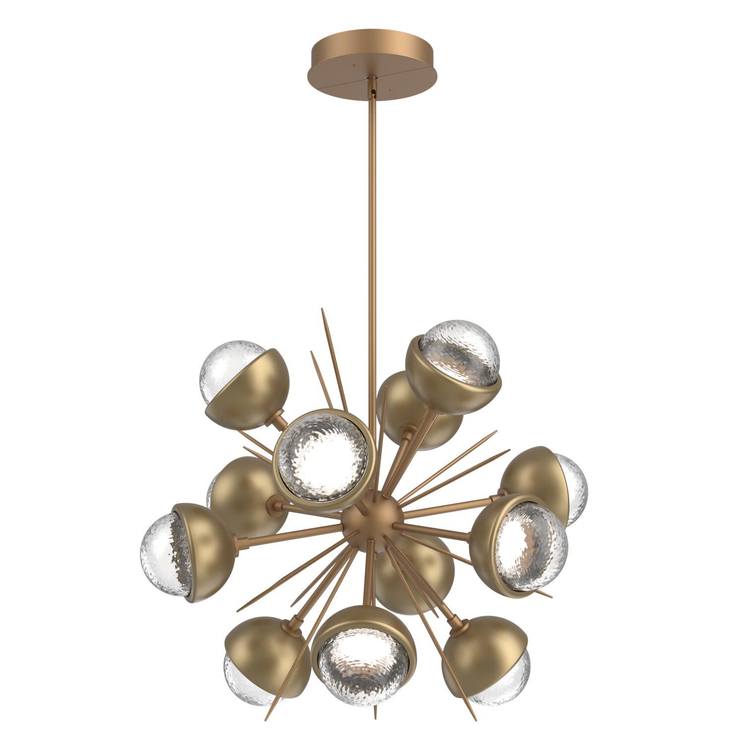 Shown in Novel Brass finish and Clear glass and Gilded Brass accent