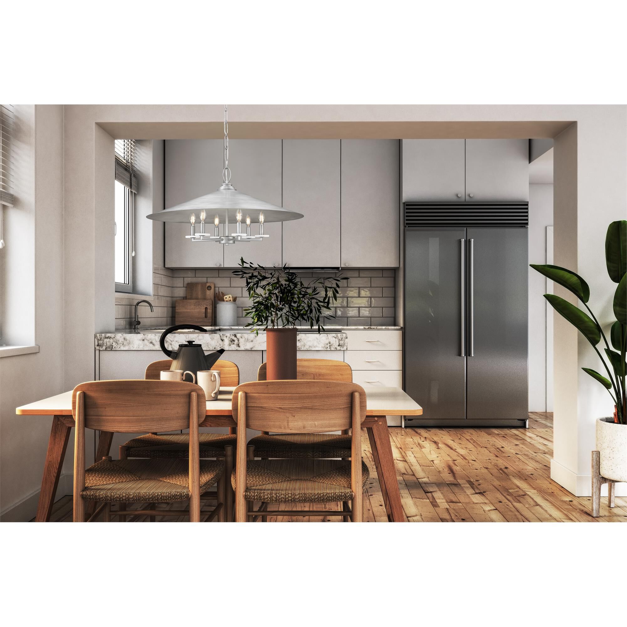 Shown in Signature Pewter finish and Signature Pewter glass and Signature Pewter shade