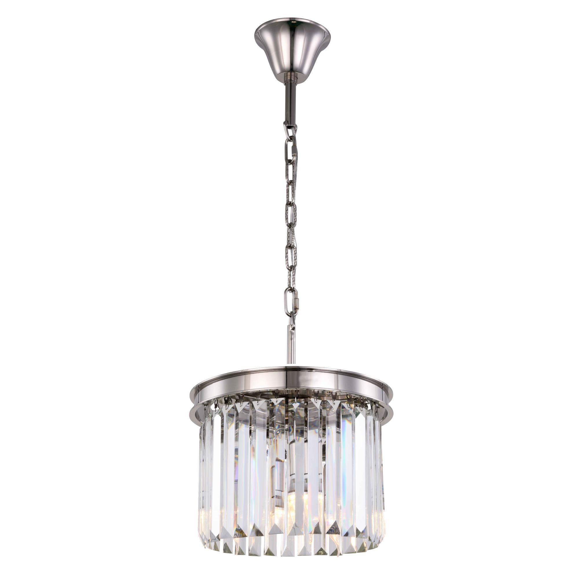 Shown in Polished Nickel finish and Royal Cut crystal and Clear accent