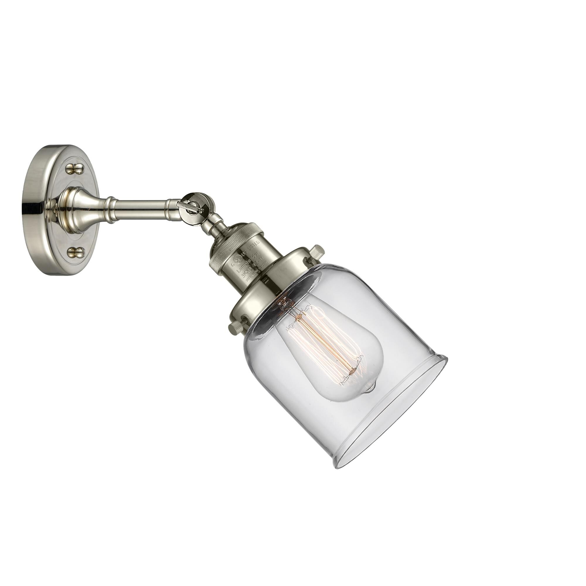 Shown in Polished Nickel finish and Clear glass and None accent