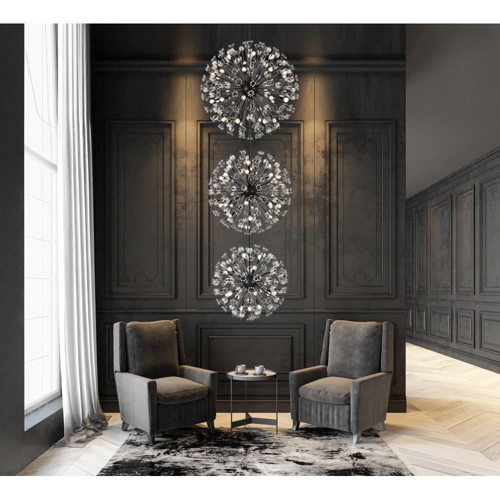 Shown in Black finish and Clear Royal Cut crystal