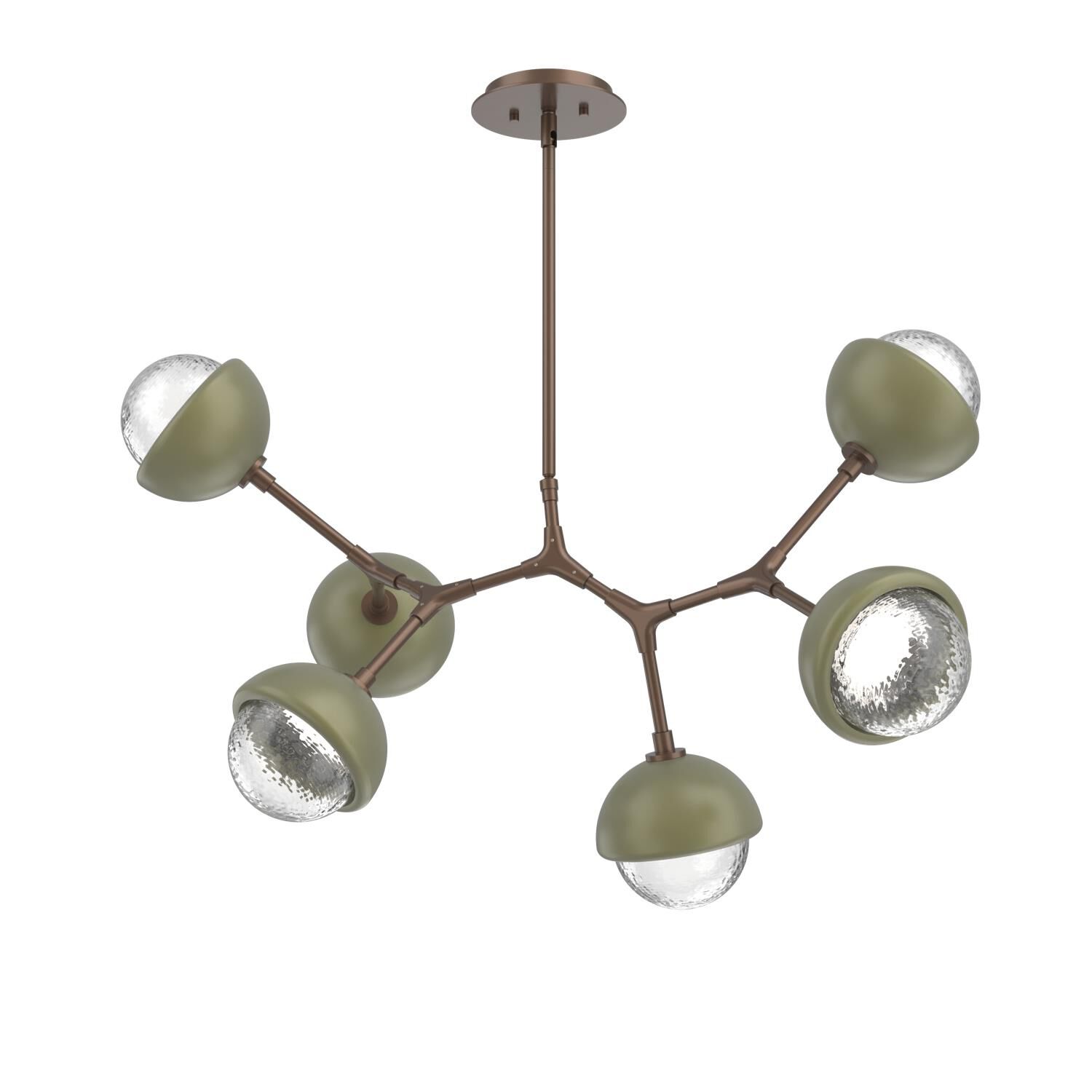 Levi Wilson Cabochon 31 Inch Linear Suspension Light by Hammerton Studio