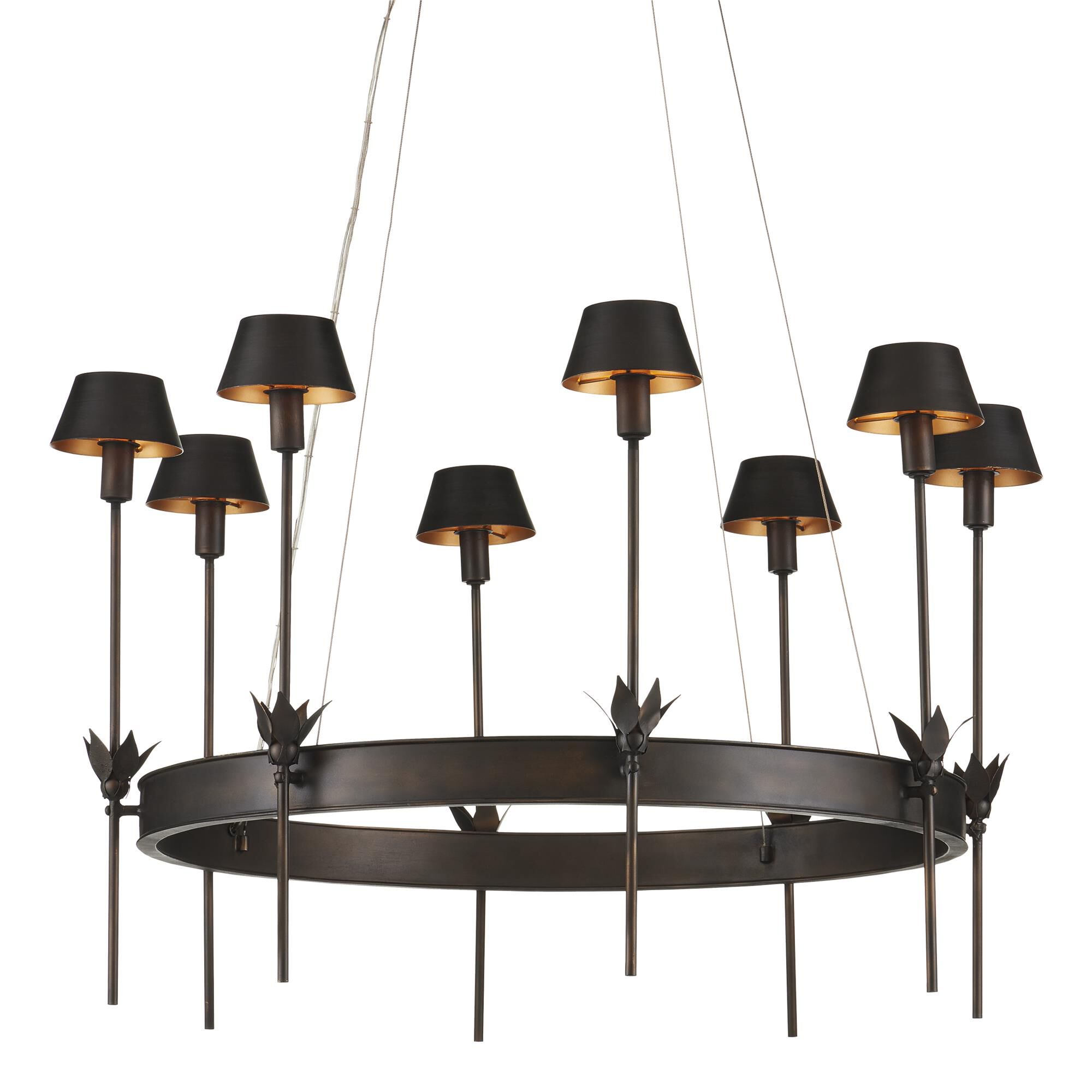 Coterie 36 Inch 8 Light LED Chandelier by Currey and Company