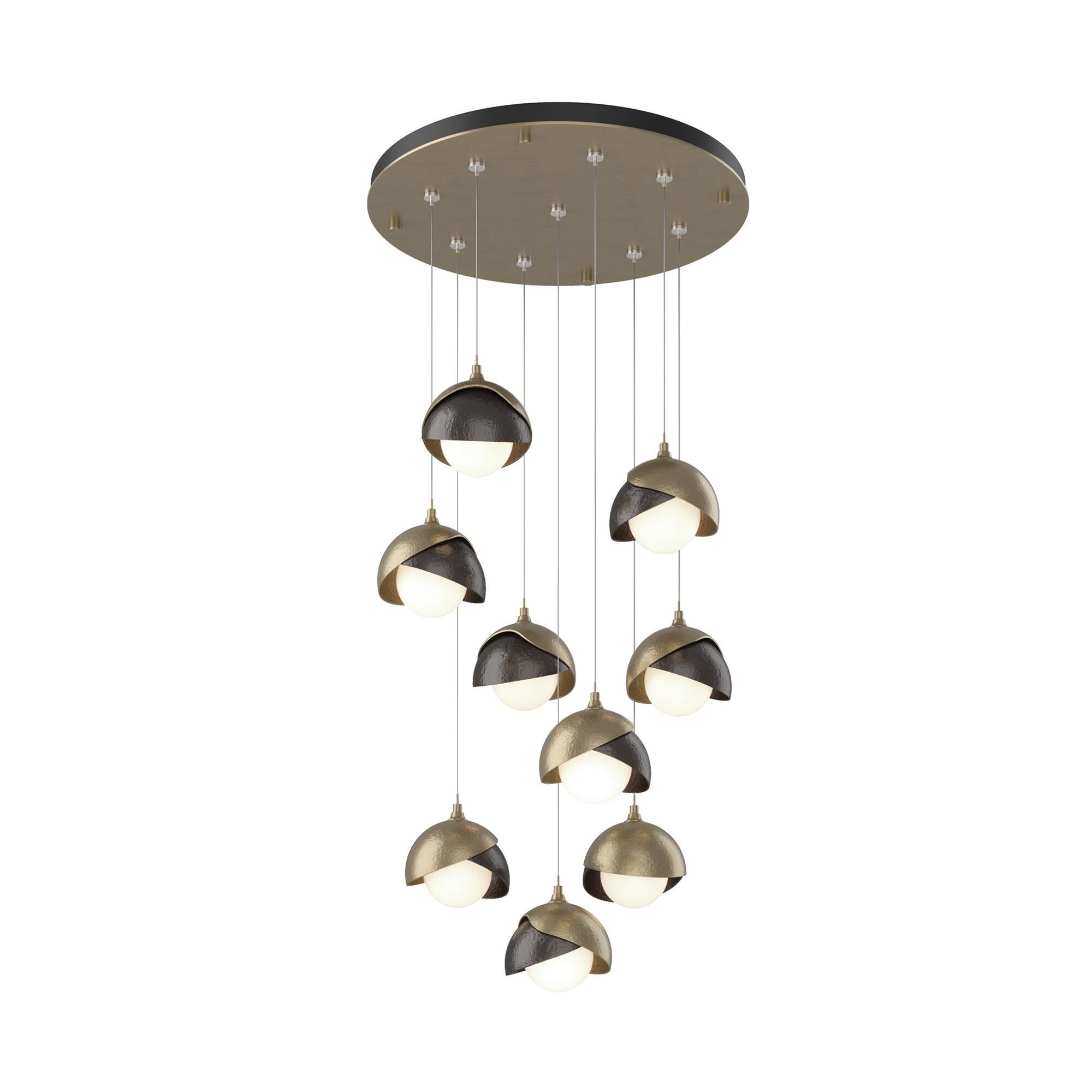 Shown in Soft Gold finish and Opal (Gg) glass and Oil Rubbed Bronze (14) accent