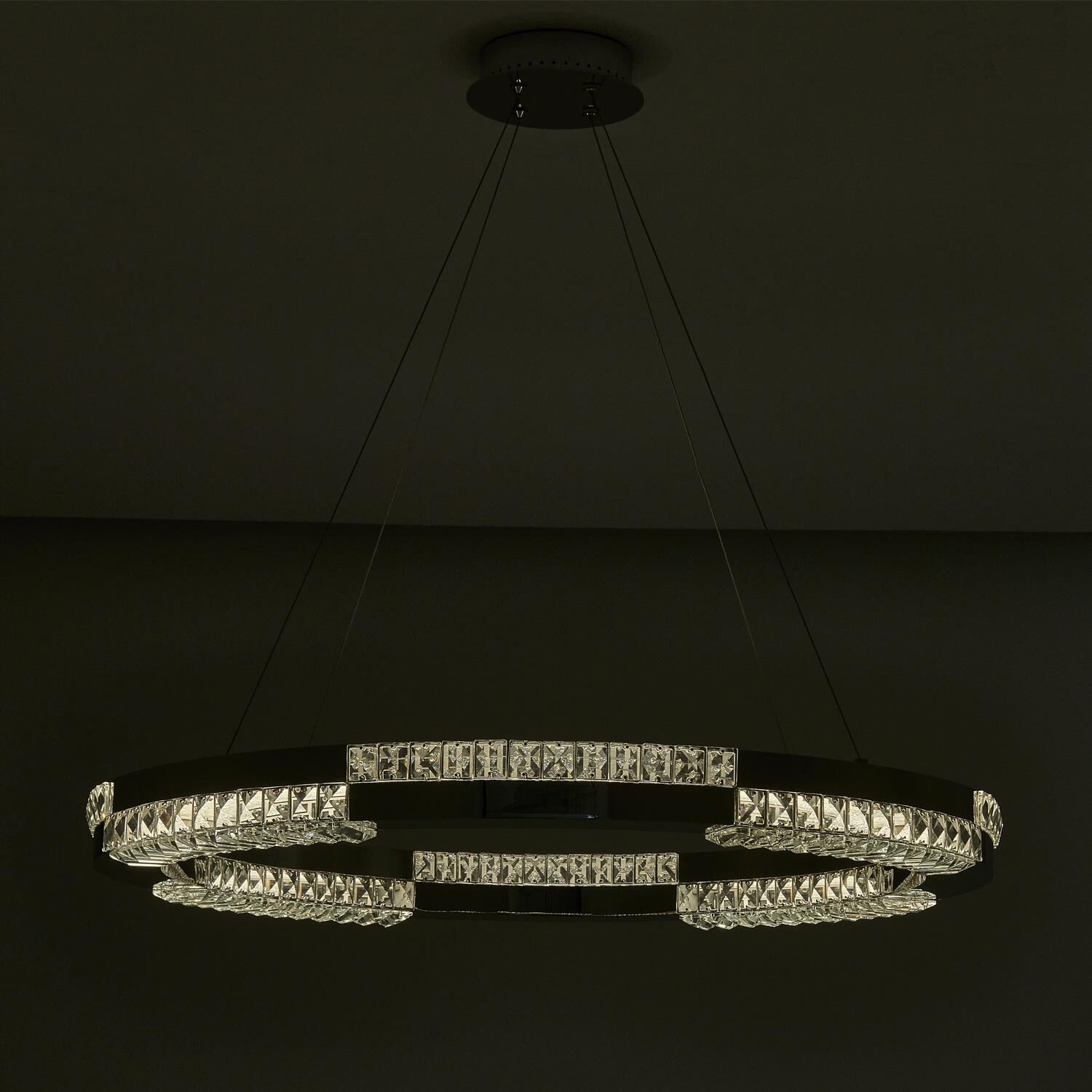 Shown in Polished Chrome finish and Firenze Clear crystal