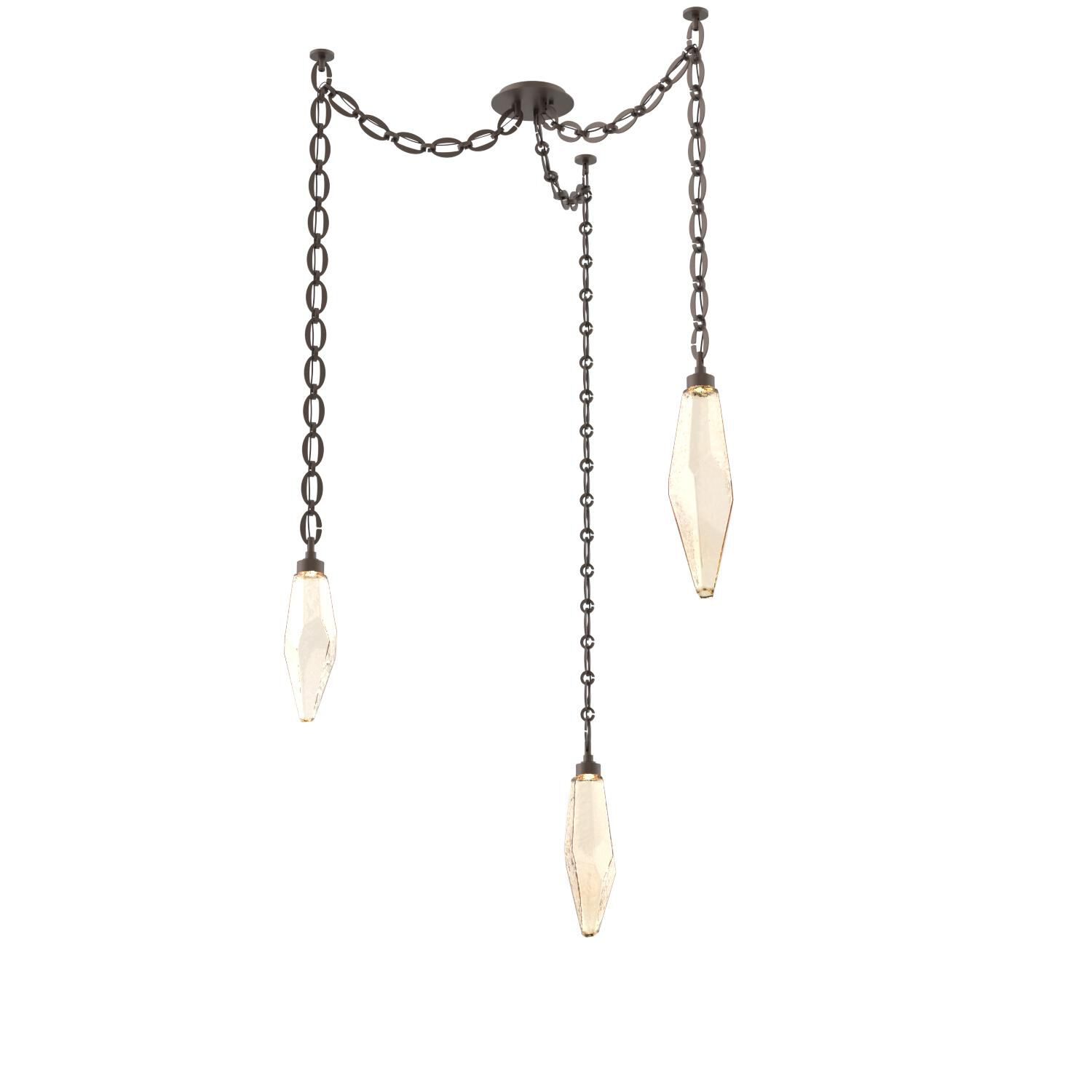 Levi Wilson Rock Crystal 14 Inch Multi Pendant Light by Hammerton Studio